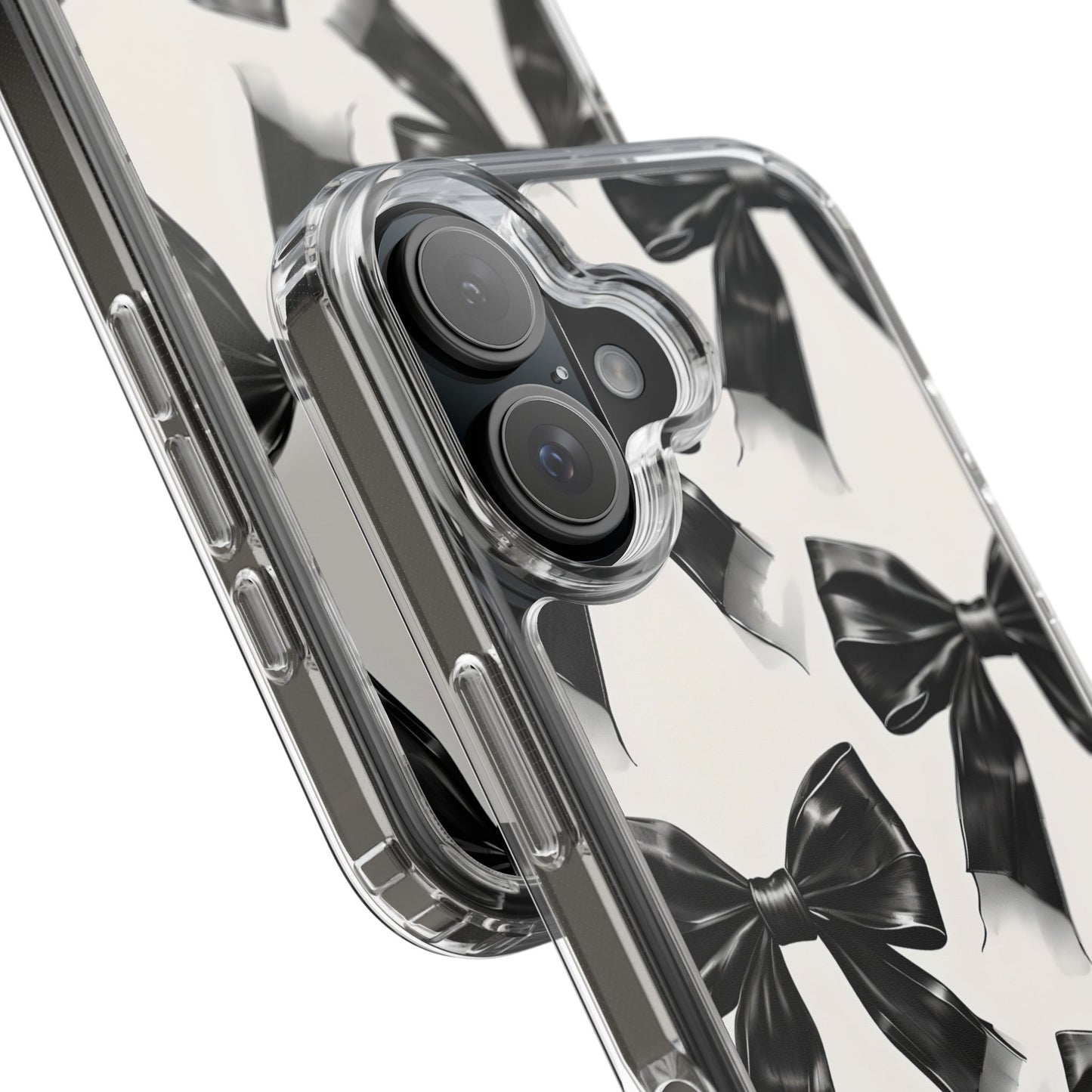 Elegant Bow Clear Phone Case - Stylish & Protective
