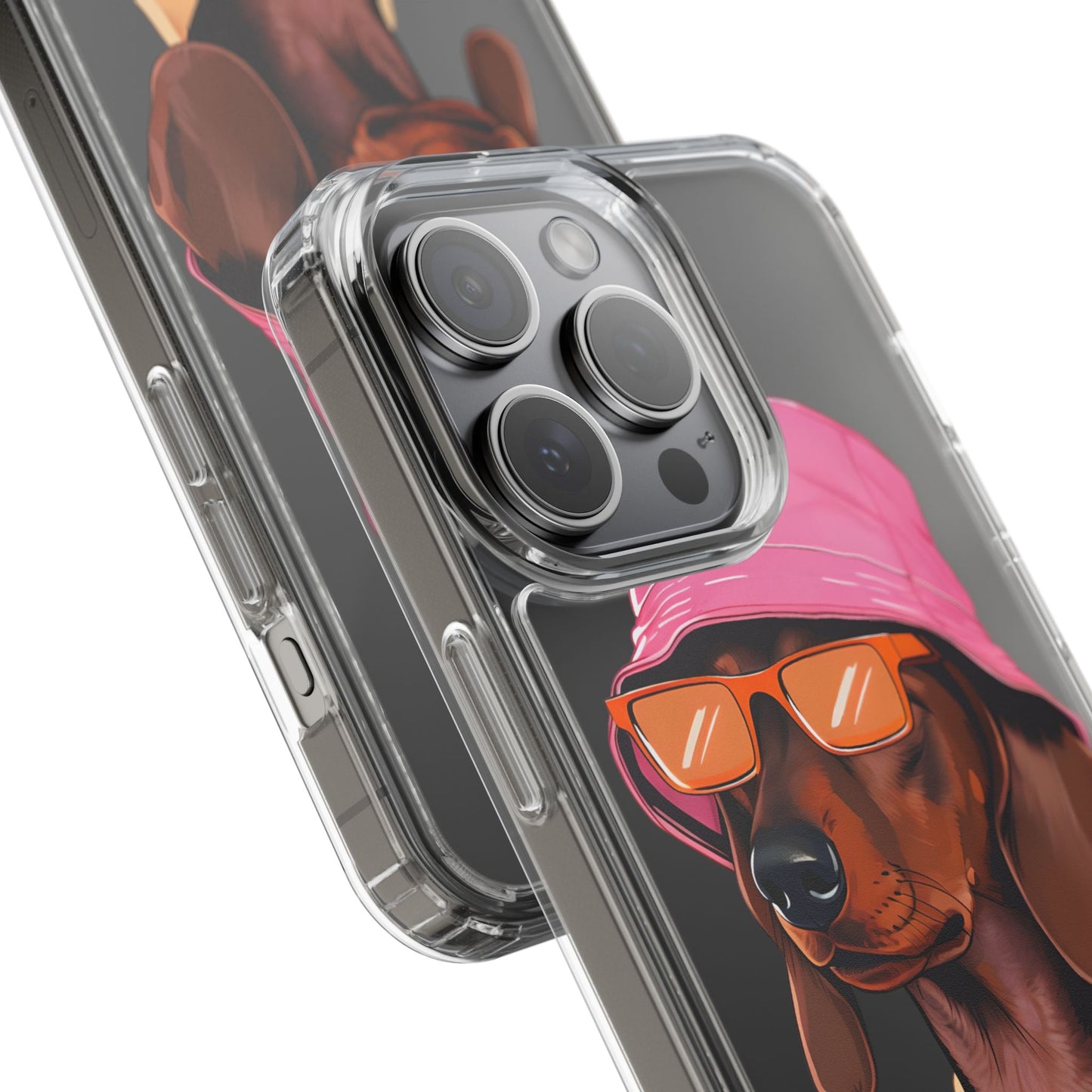 Cool Dachshund Clear Phone Case - Stylish Dog Design for Pet Lovers