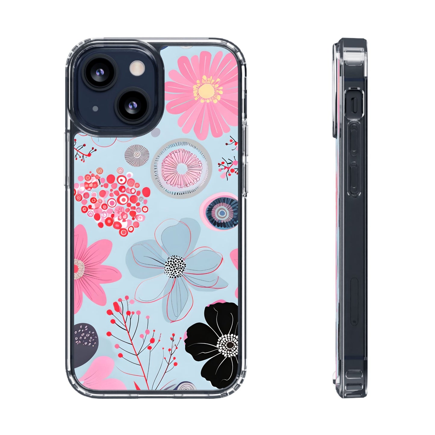 Floral Clear Phone Case - Bright & Colorful Design for Flower Lovers