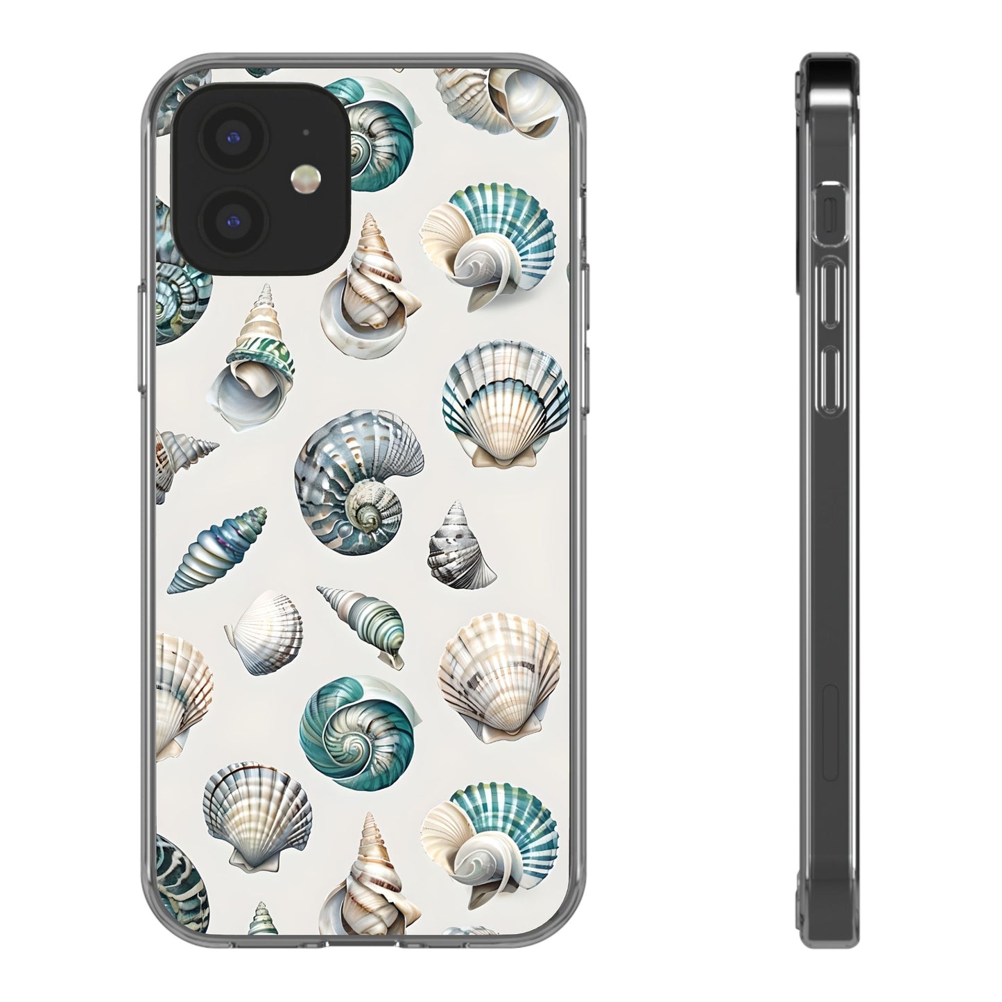 Seashell Clear Phone Case - Coastal Beach Decor