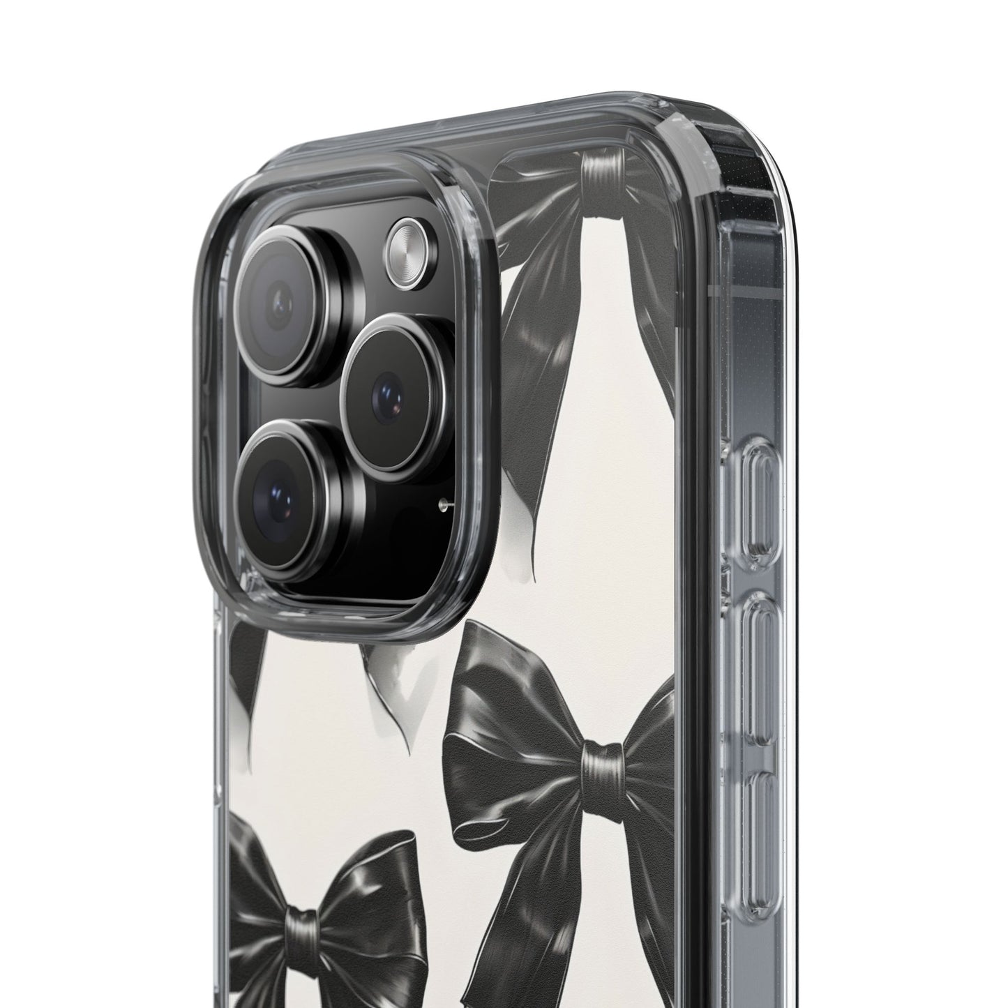 Elegant Bow Clear Phone Case - Stylish & Protective
