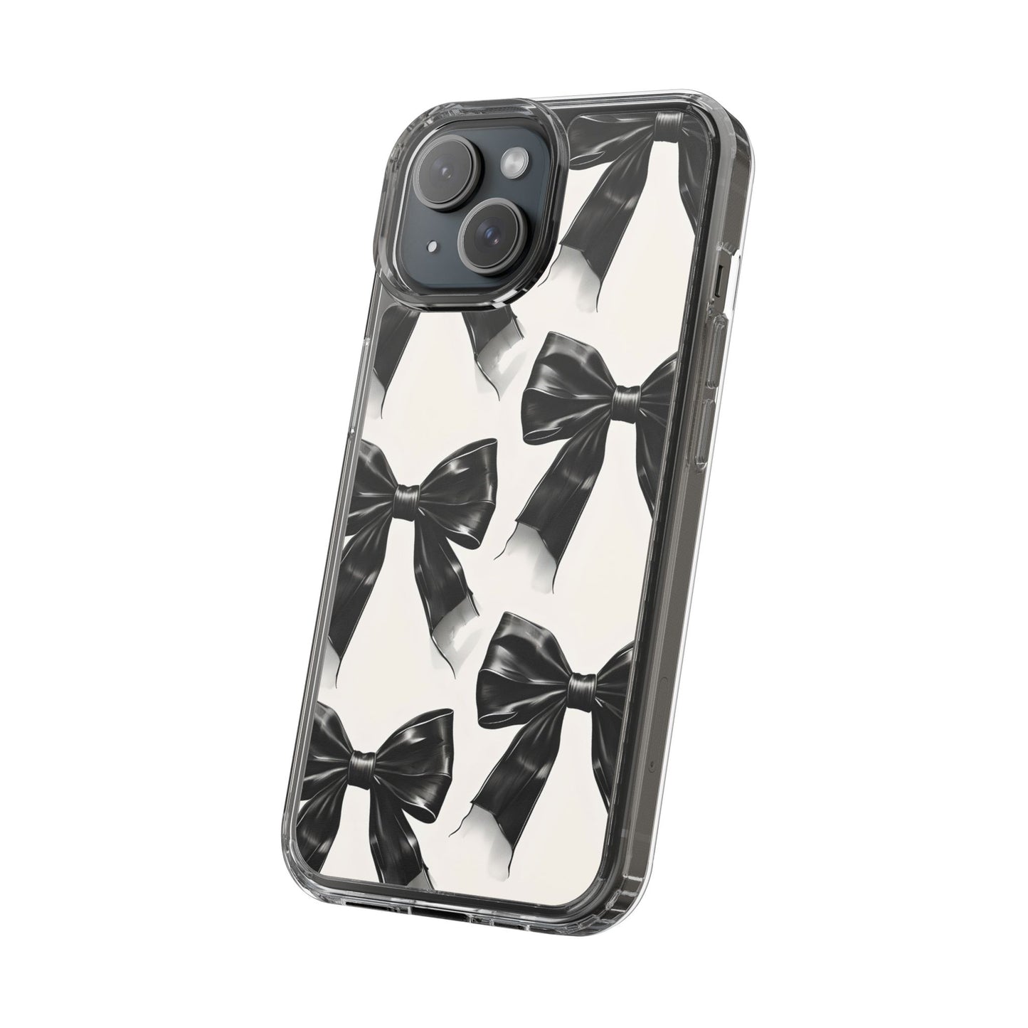 Elegant Bow Clear Phone Case - Stylish & Protective