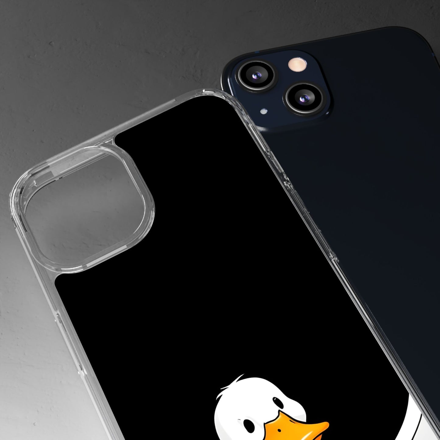 Cute Duck Clear Phone Case - Fun Animal Design for iPhone