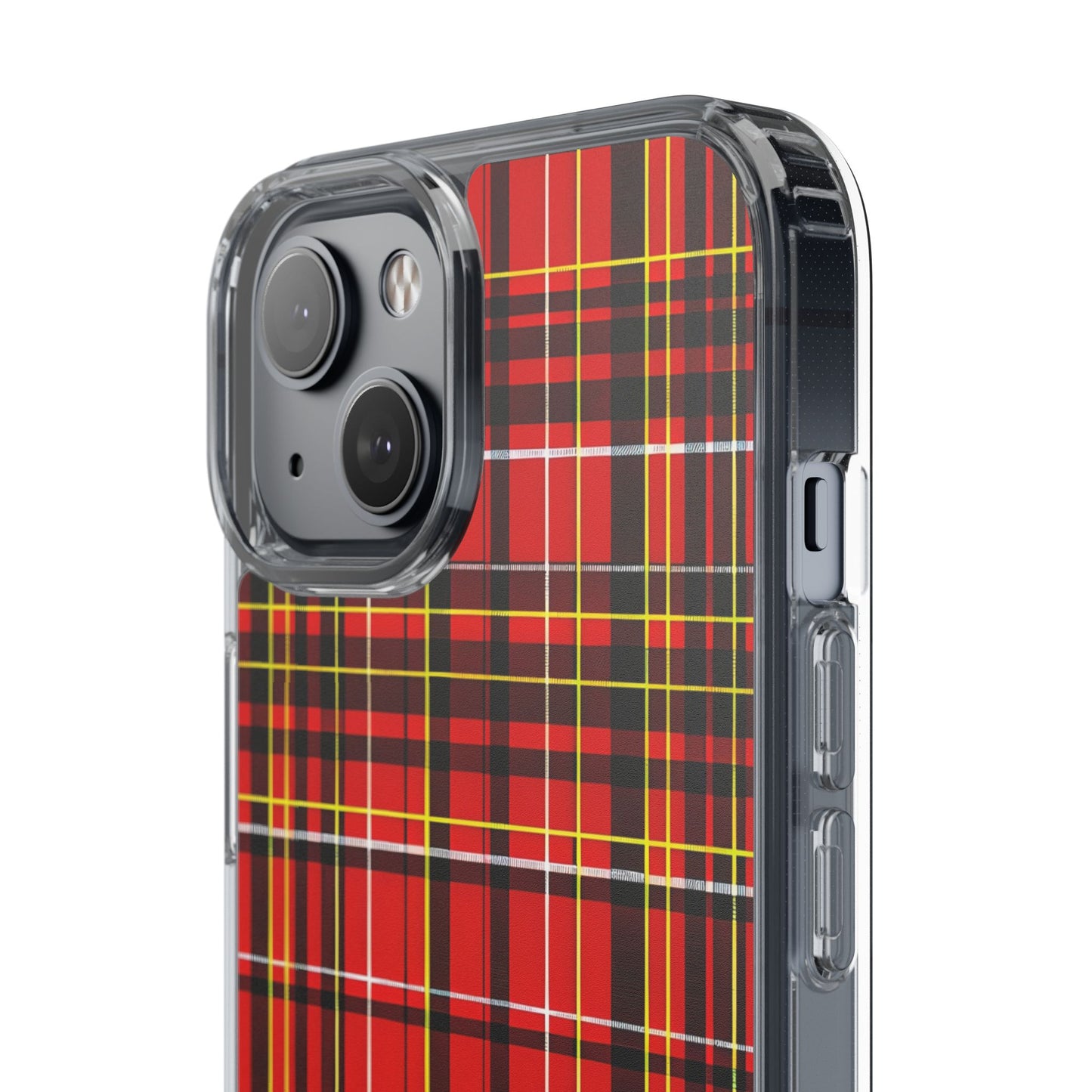 Plaid Clear Phone Case - Stylish and Durable Protective Cover