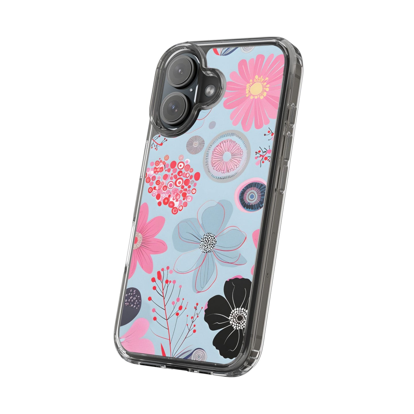 Floral Clear Phone Case - Bright & Colorful Design for Flower Lovers