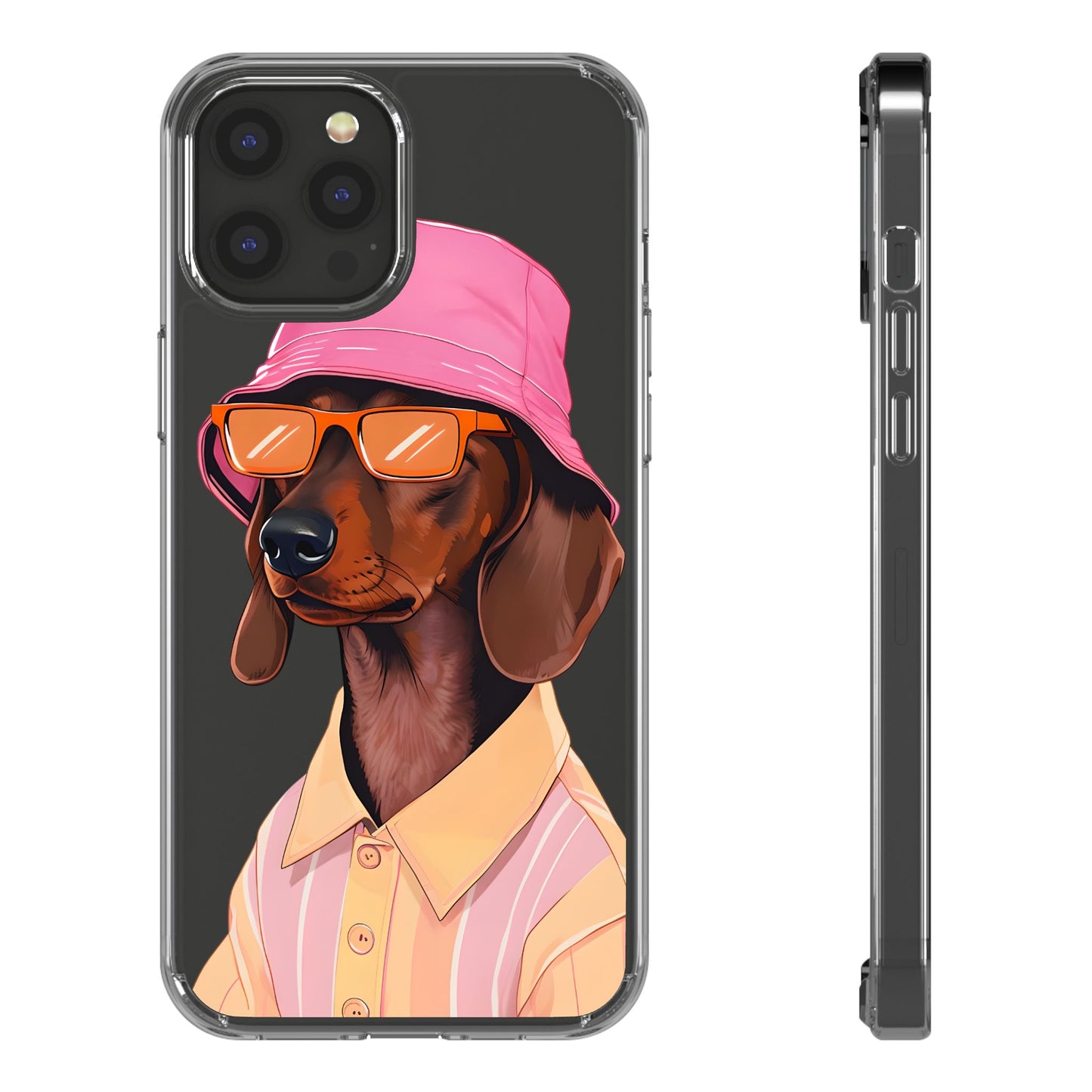 Cool Dachshund Clear Phone Case - Stylish Dog Design for Pet Lovers