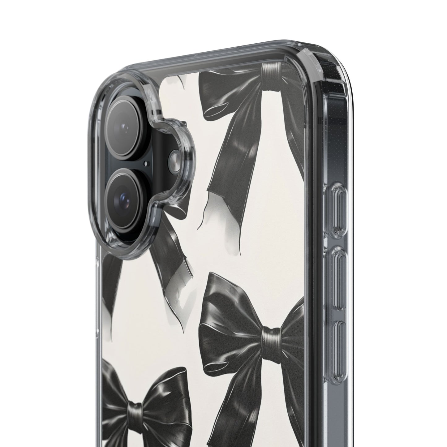 Elegant Bow Clear Phone Case - Stylish & Protective