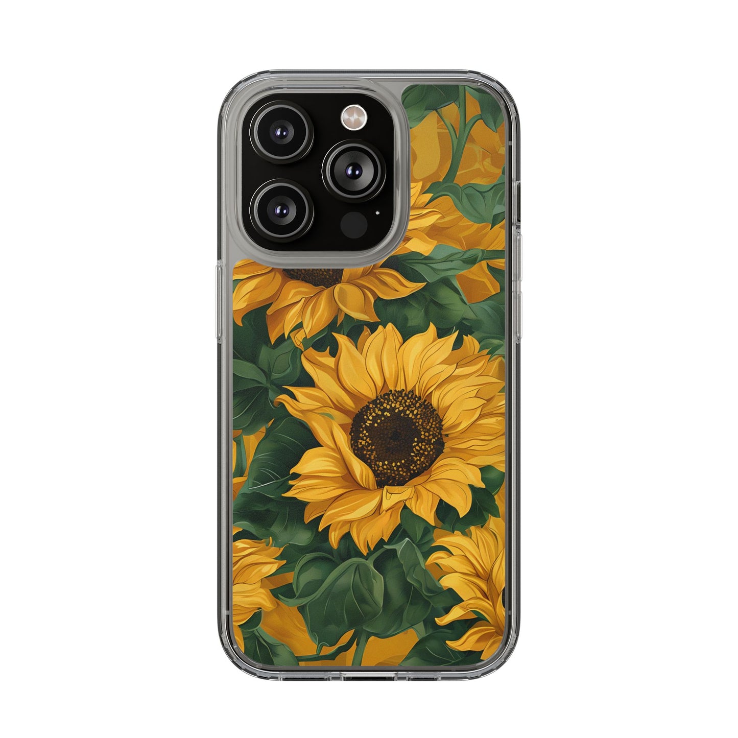 Sunflower Clear Phone Case – Stylish Floral Protective Cover