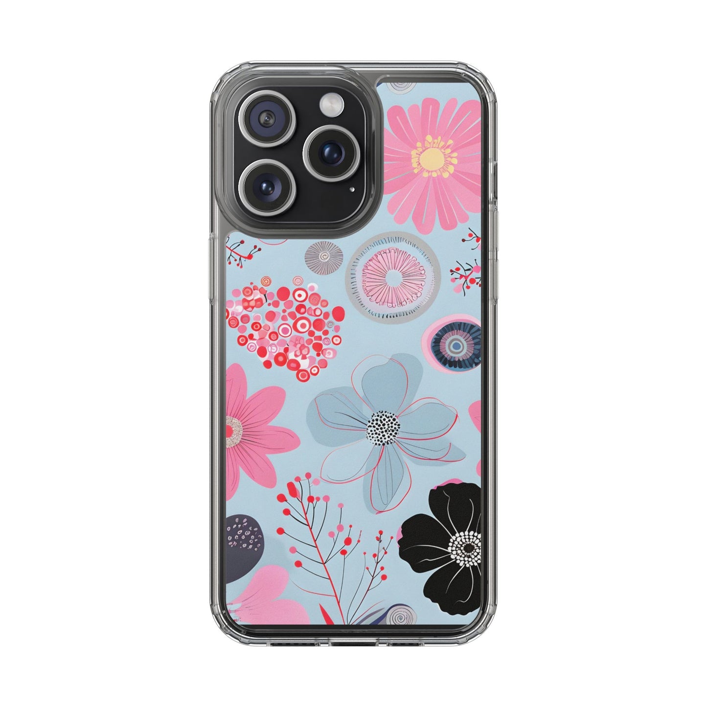 Floral Clear Phone Case - Bright & Colorful Design for Flower Lovers
