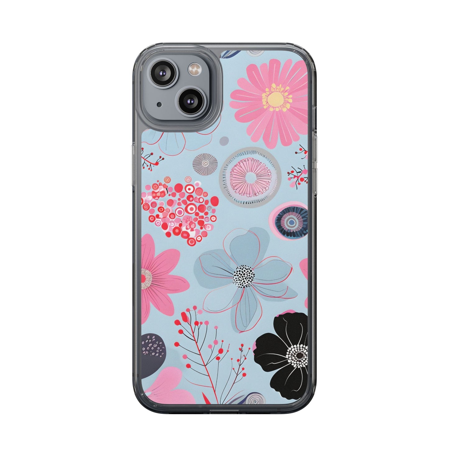 Floral Clear Phone Case - Bright & Colorful Design for Flower Lovers