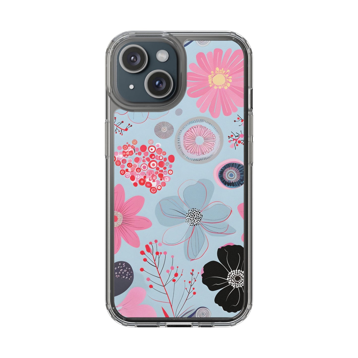 Floral Clear Phone Case - Bright & Colorful Design for Flower Lovers