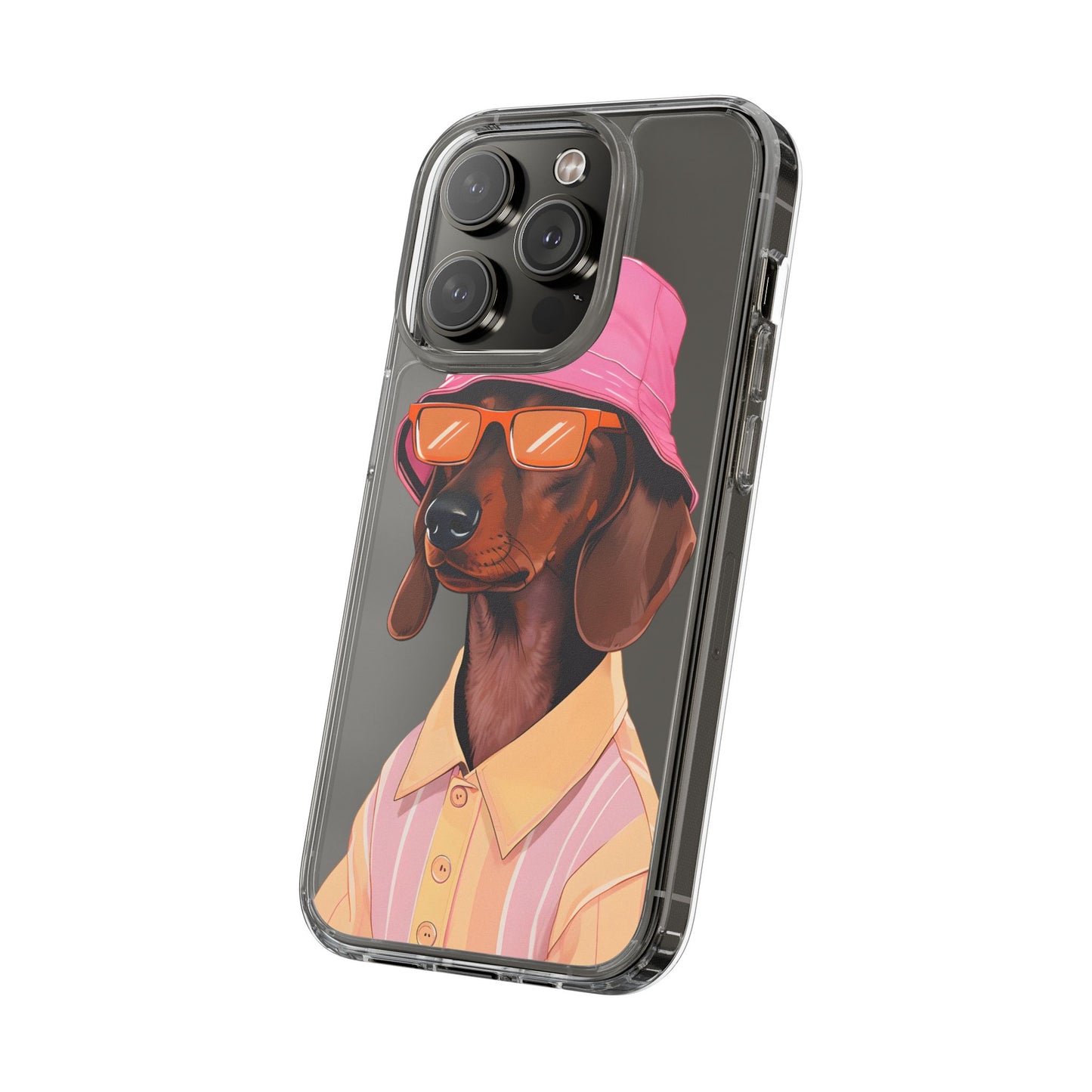 Cool Dachshund Clear Phone Case - Stylish Dog Design for Pet Lovers