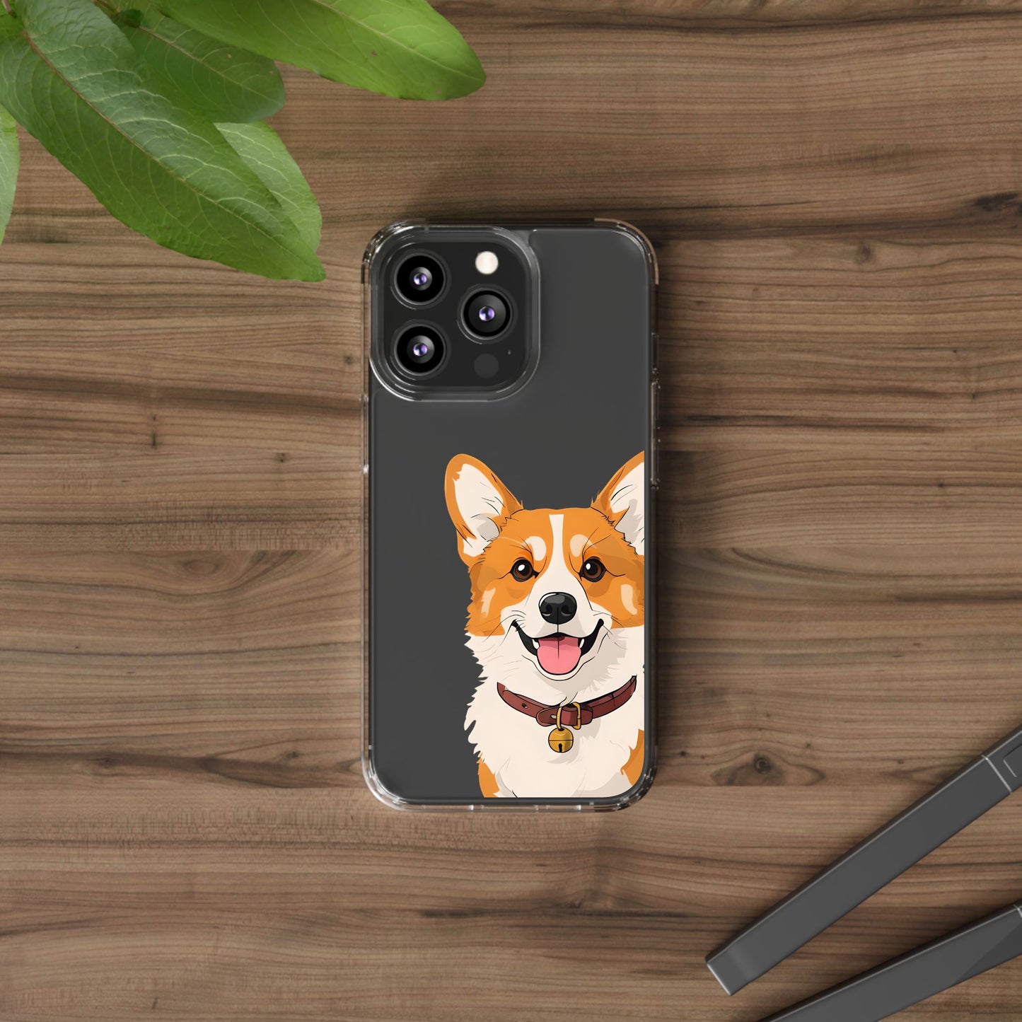 Cute Corgi Clear Phone Case - Pet Lover's Accessory