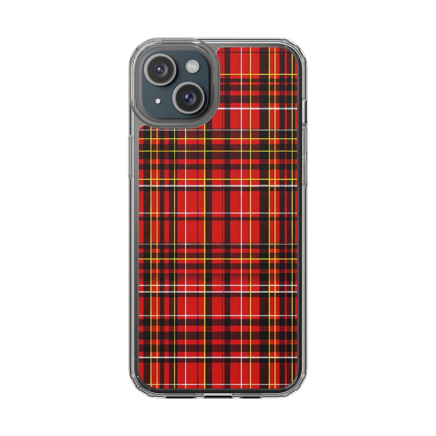 Plaid Clear Phone Case - Stylish and Durable Protective Cover