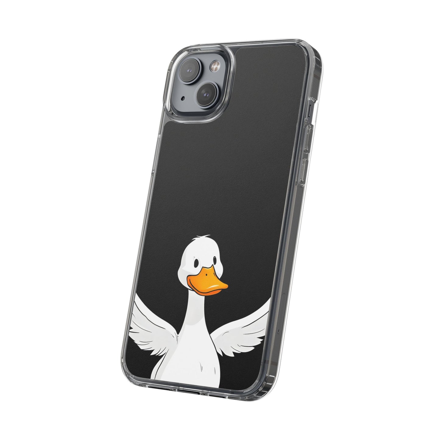 Cute Duck Clear Phone Case - Fun Animal Design for iPhone