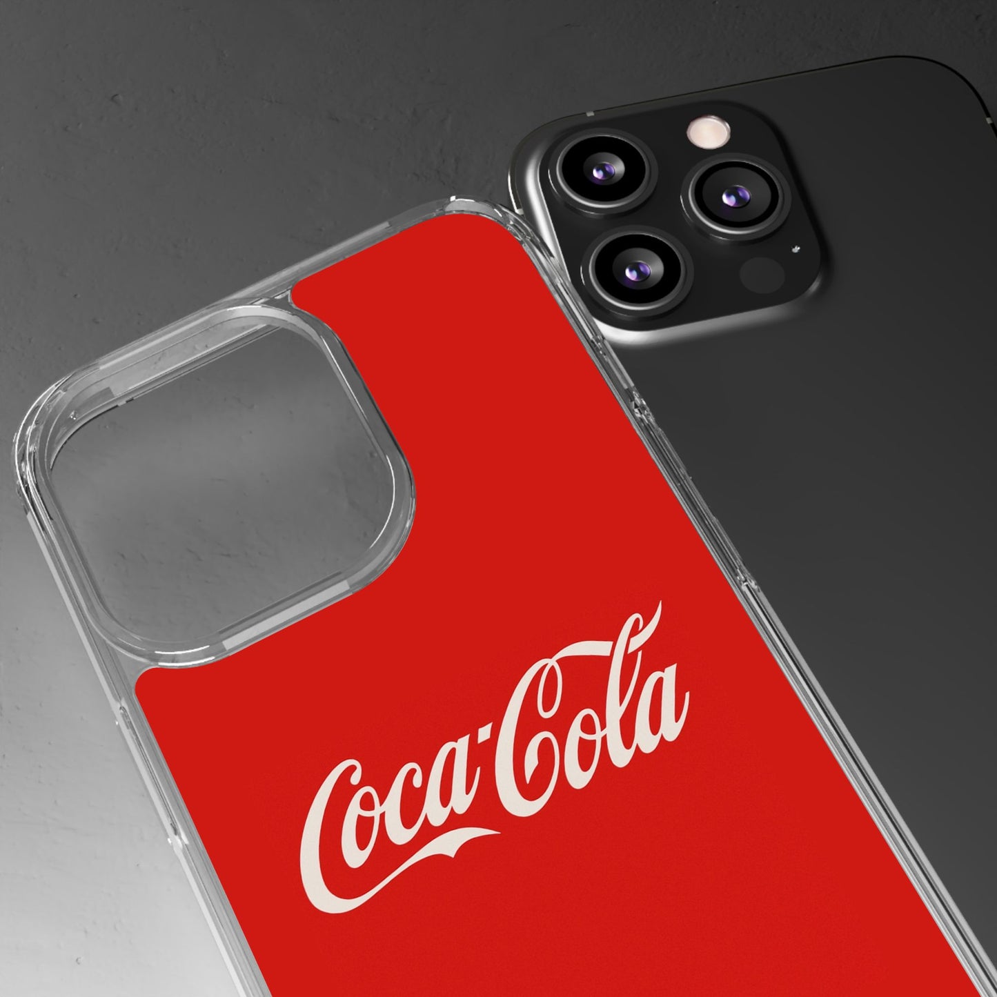 Coca-Cola Clear Phone Cases, Retro Style, Gift for Cola Lovers, Trendy Accessories, Customizable Phone Cover, Fun Collectible