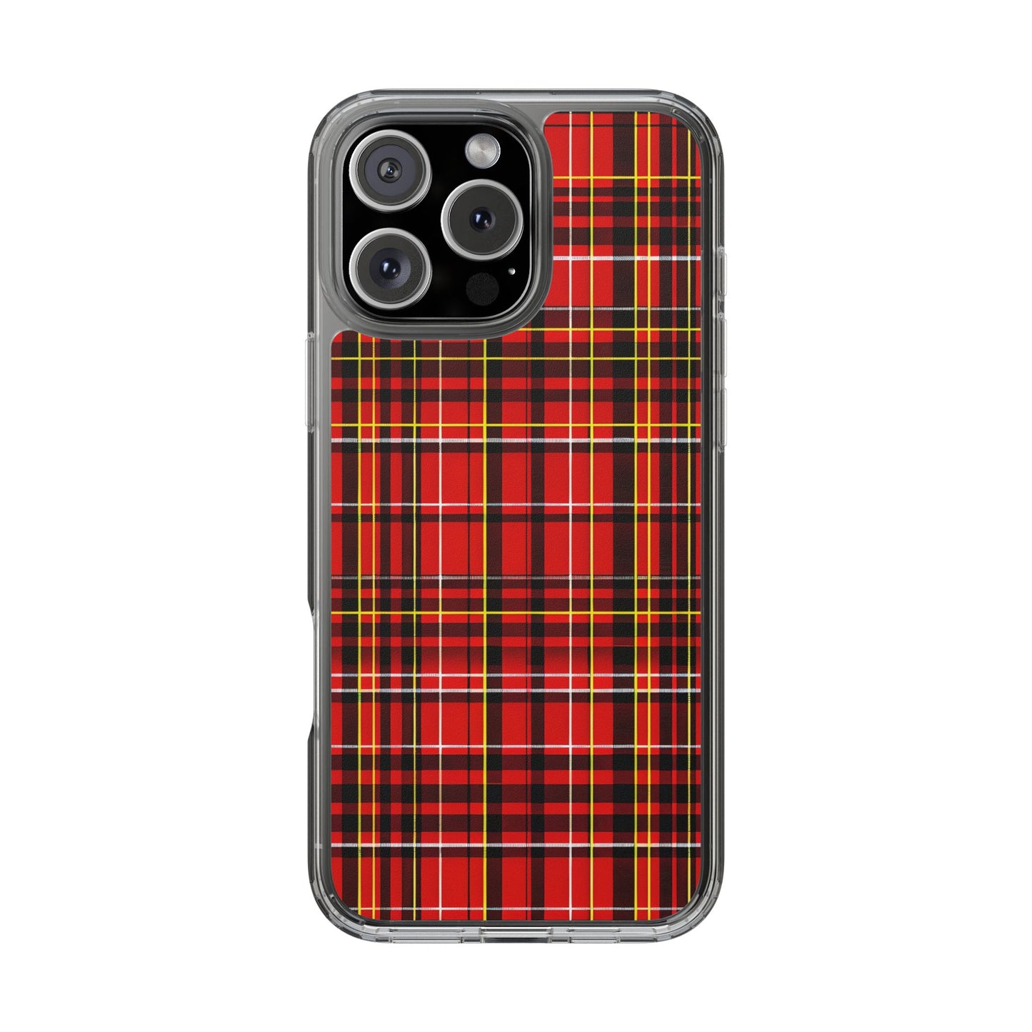 Plaid Clear Phone Case - Stylish and Durable Protective Cover