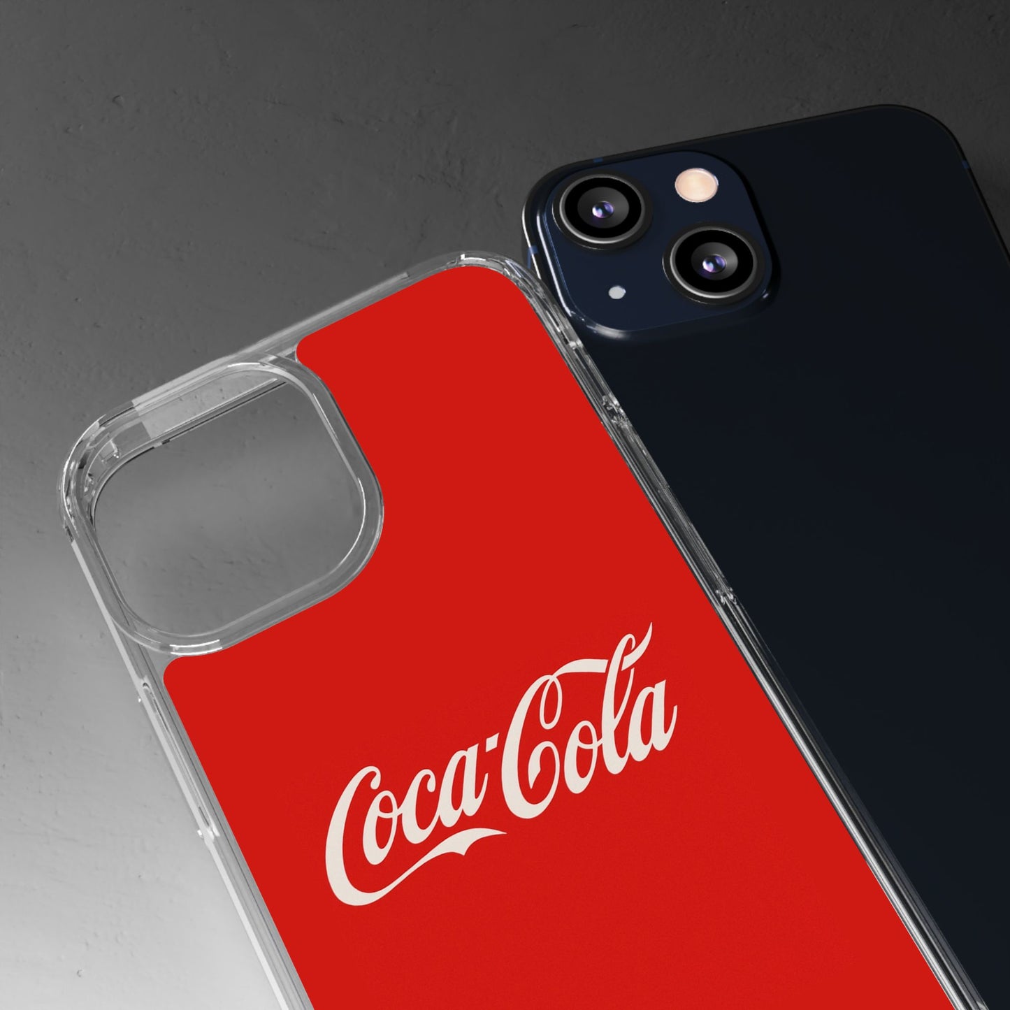 Coca-Cola Clear Phone Cases, Retro Style, Gift for Cola Lovers, Trendy Accessories, Customizable Phone Cover, Fun Collectible