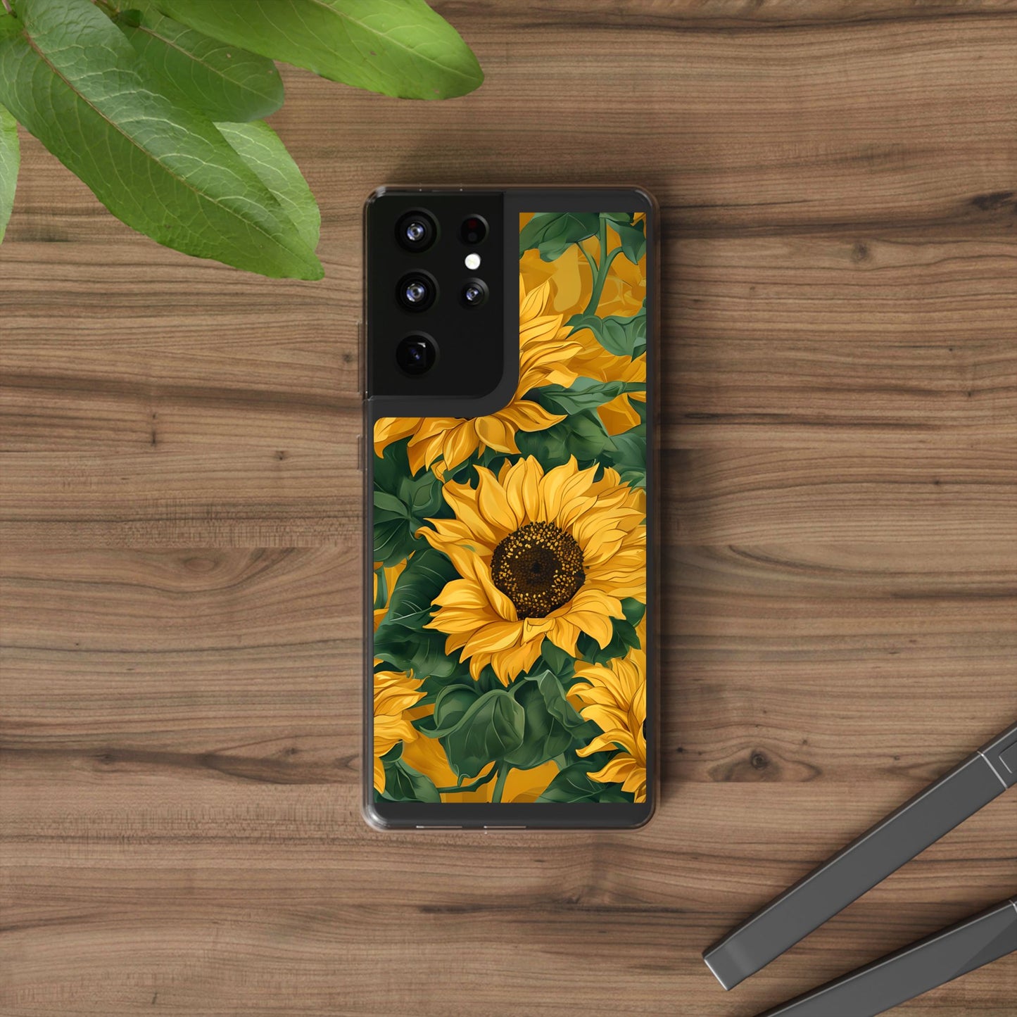 Sunflower Clear Phone Case – Stylish Floral Protective Cover