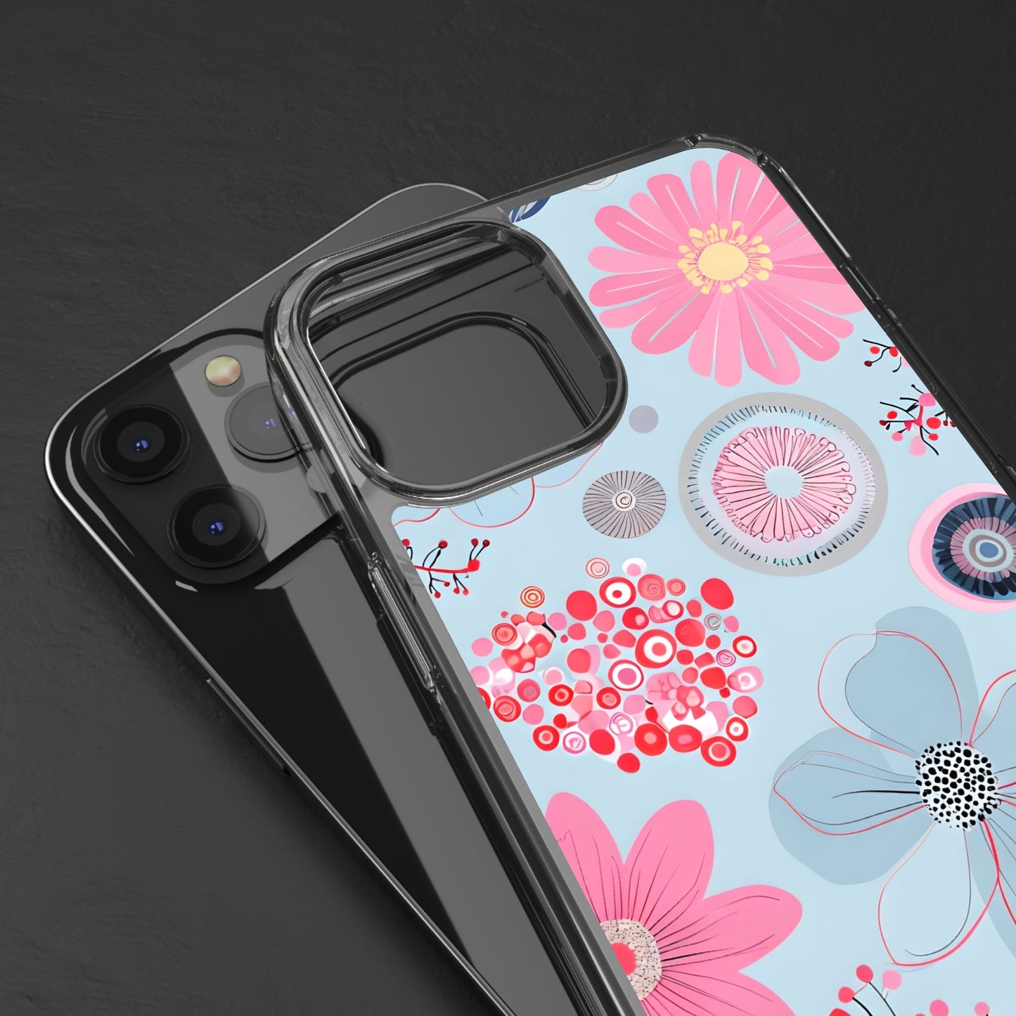 Floral Clear Phone Case - Bright & Colorful Design for Flower Lovers