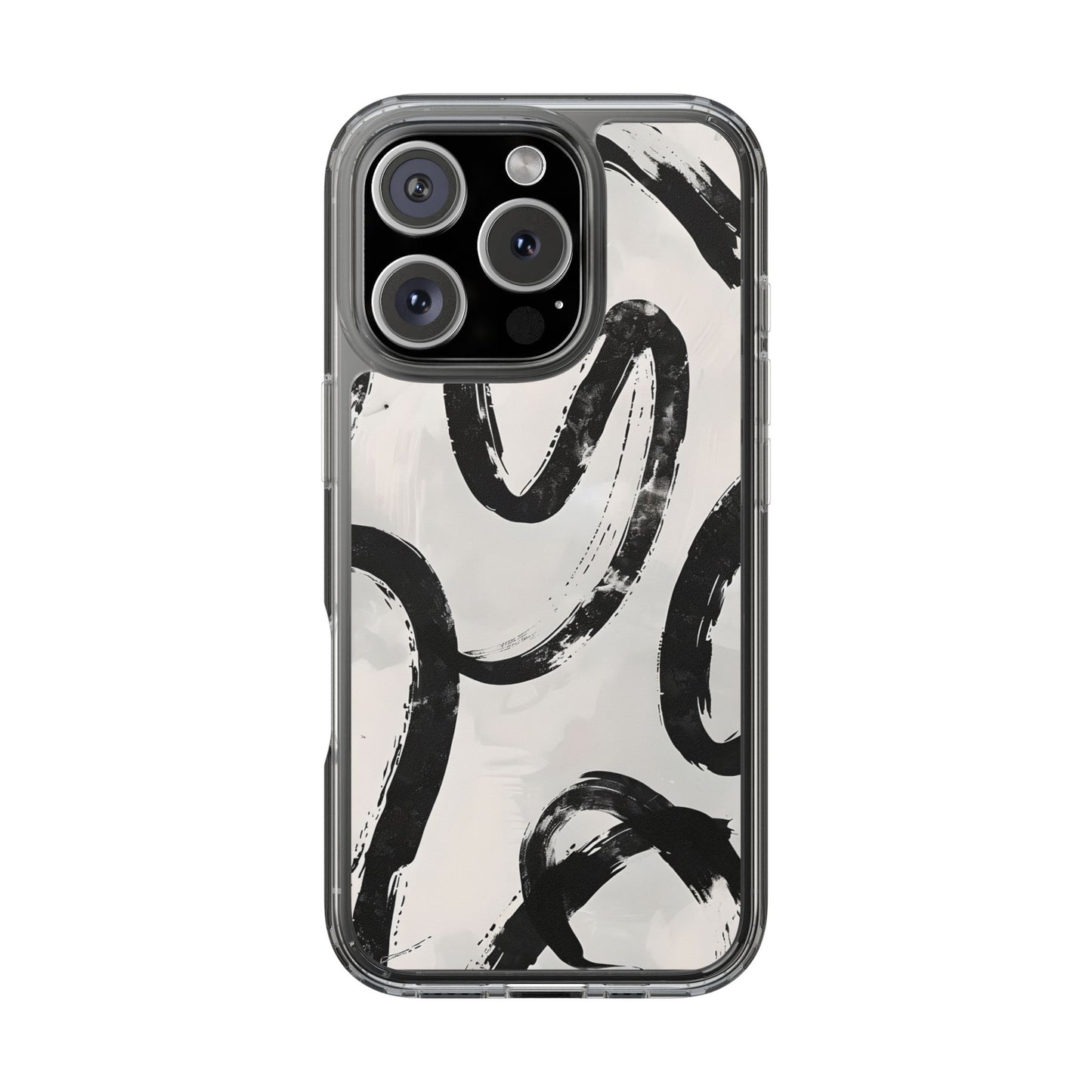 Modern Abstract Clear Phone Case, Trendy Cellphone Protector, Minimalist Style, Gift for Him or Her, Unique Phone Cover
