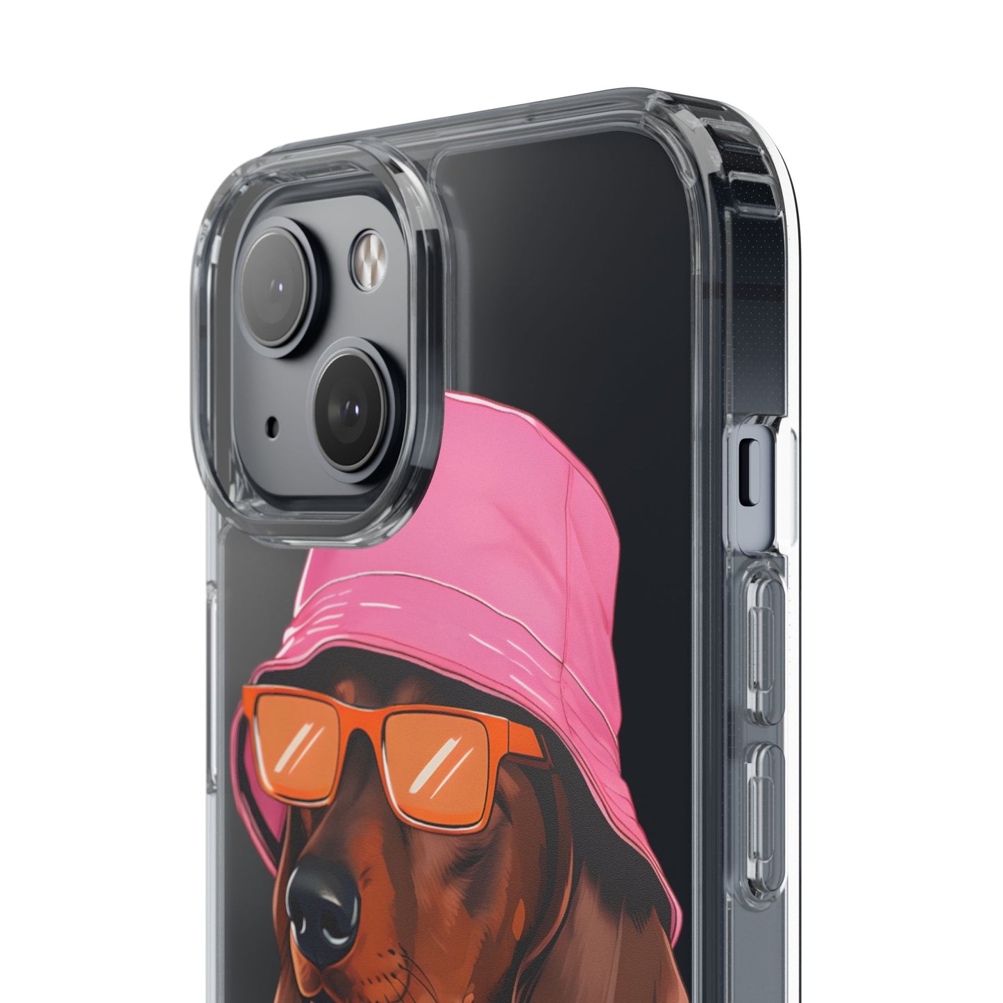 Cool Dachshund Clear Phone Case - Stylish Dog Design for Pet Lovers