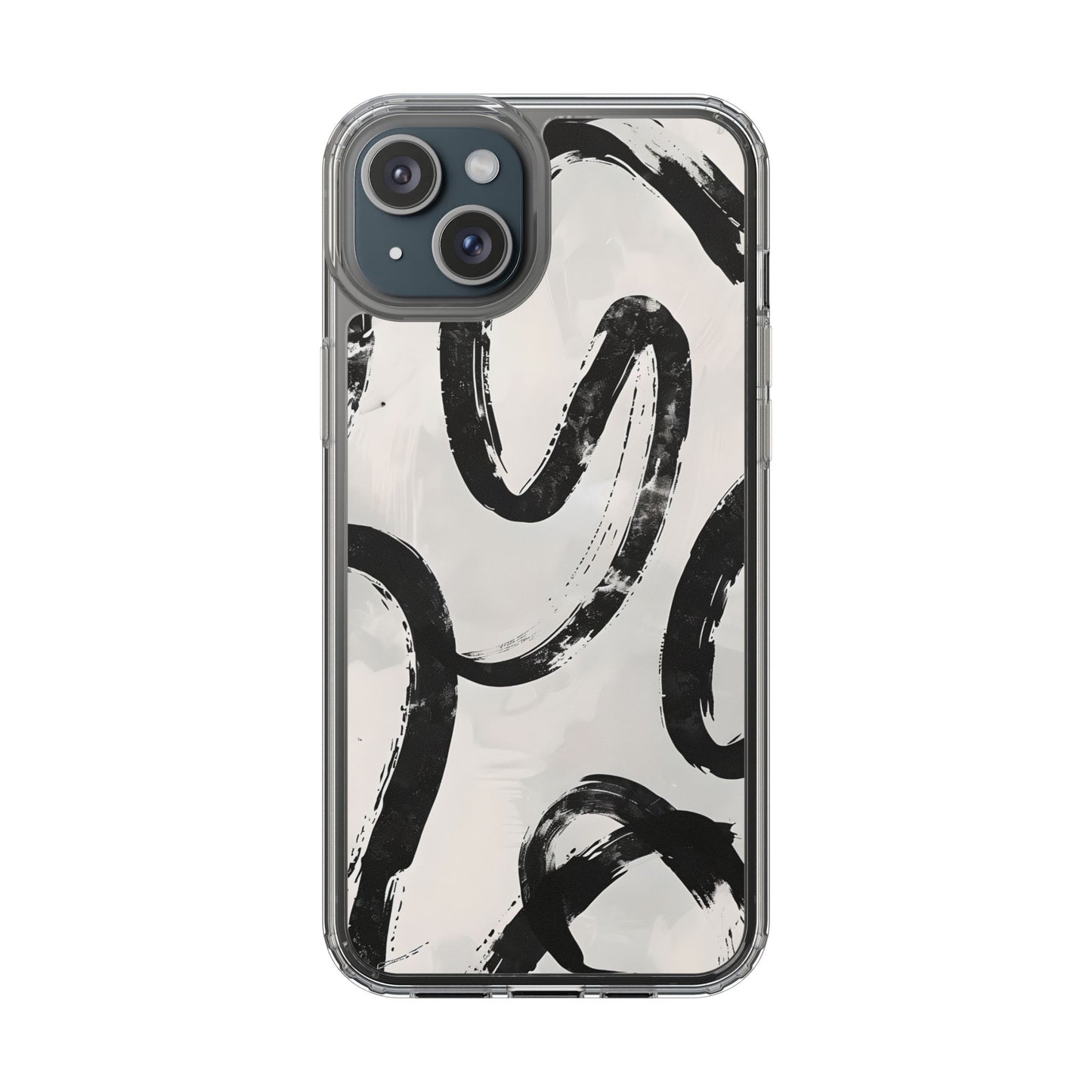 Modern Abstract Clear Phone Case, Trendy Cellphone Protector, Minimalist Style, Gift for Him or Her, Unique Phone Cover