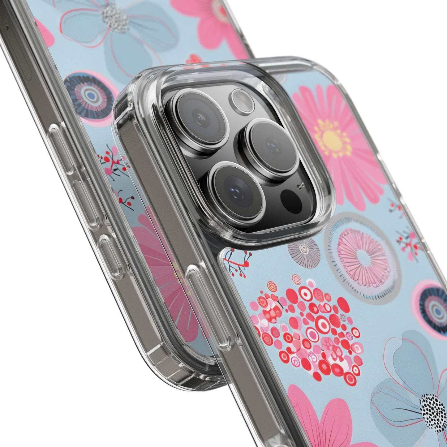 Floral Clear Phone Case - Bright & Colorful Design for Flower Lovers