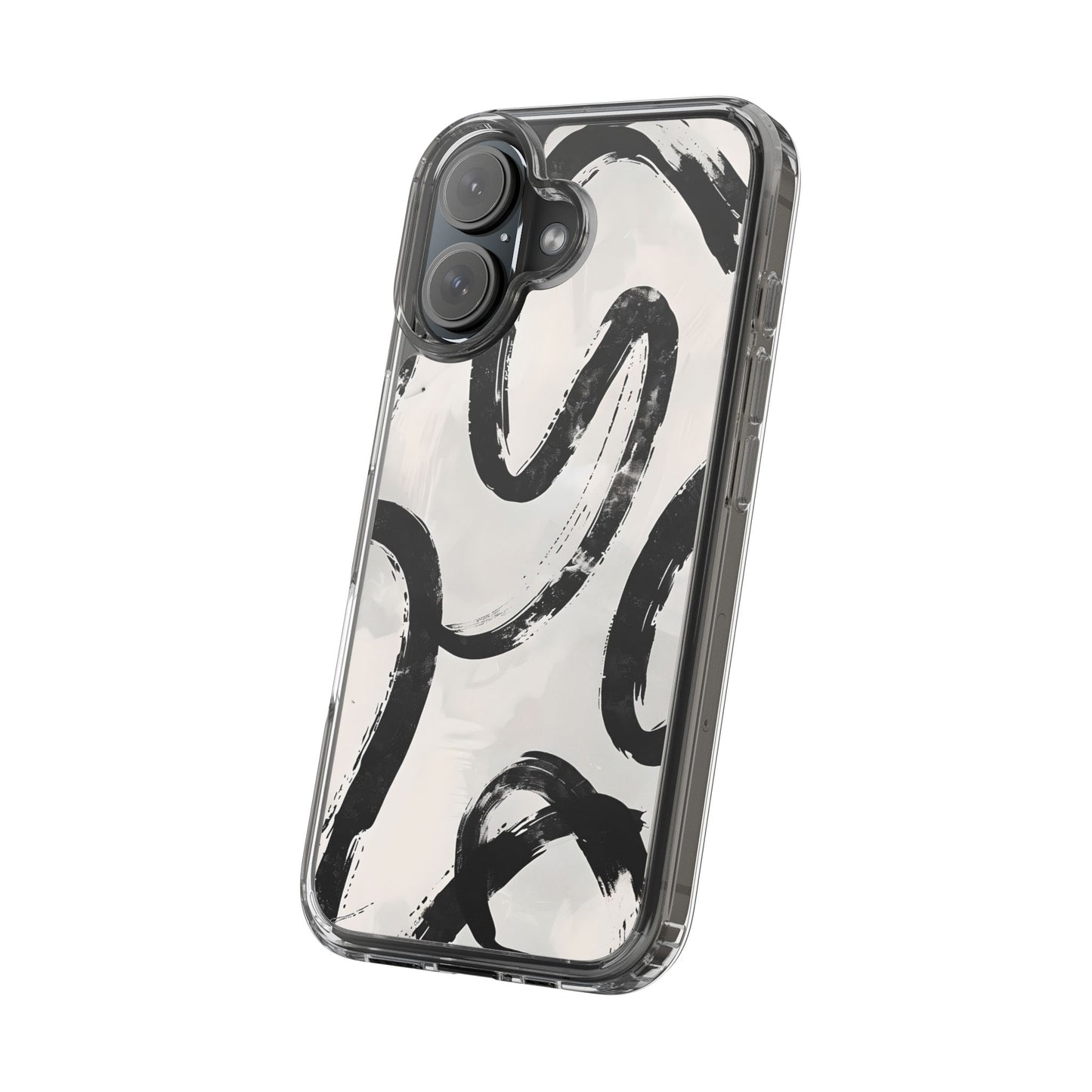 Modern Abstract Clear Phone Case, Trendy Cellphone Protector, Minimalist Style, Gift for Him or Her, Unique Phone Cover