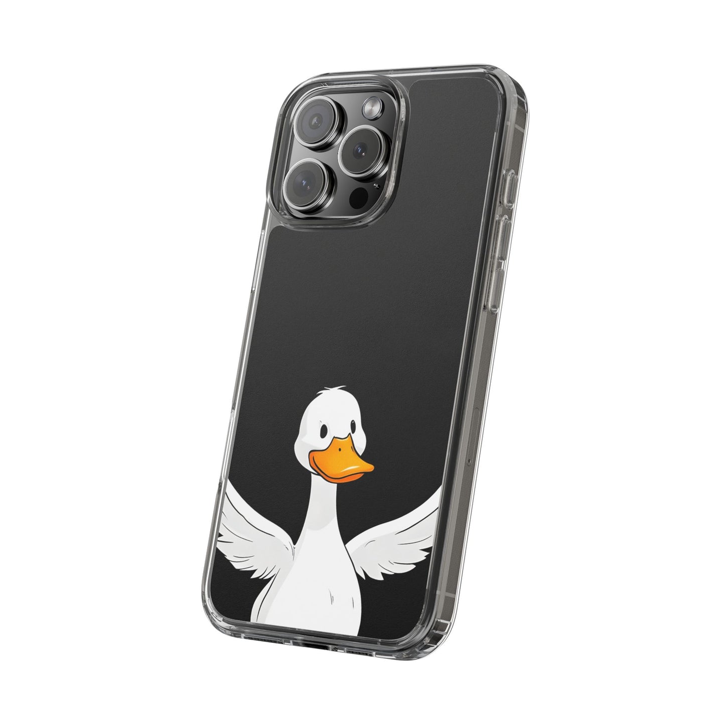 Cute Duck Clear Phone Case - Fun Animal Design for iPhone