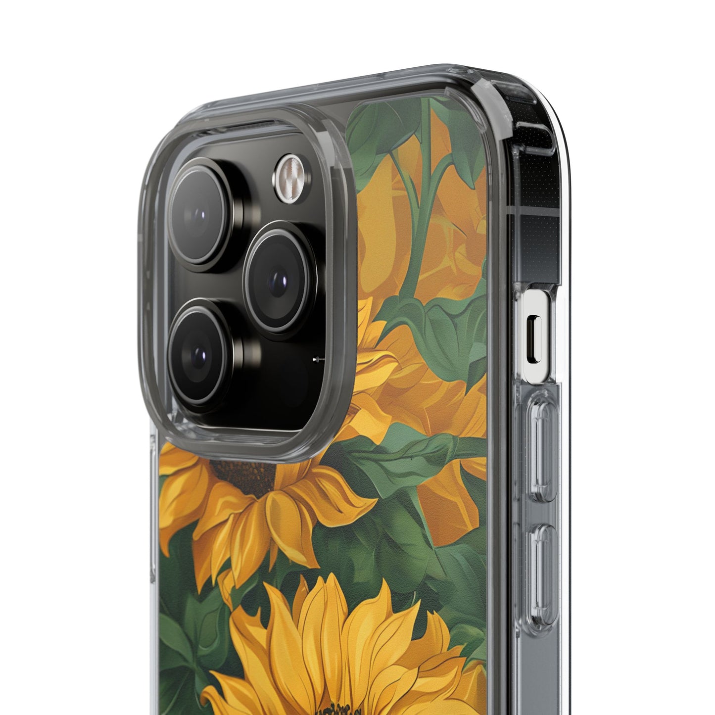 Sunflower Clear Phone Case – Stylish Floral Protective Cover