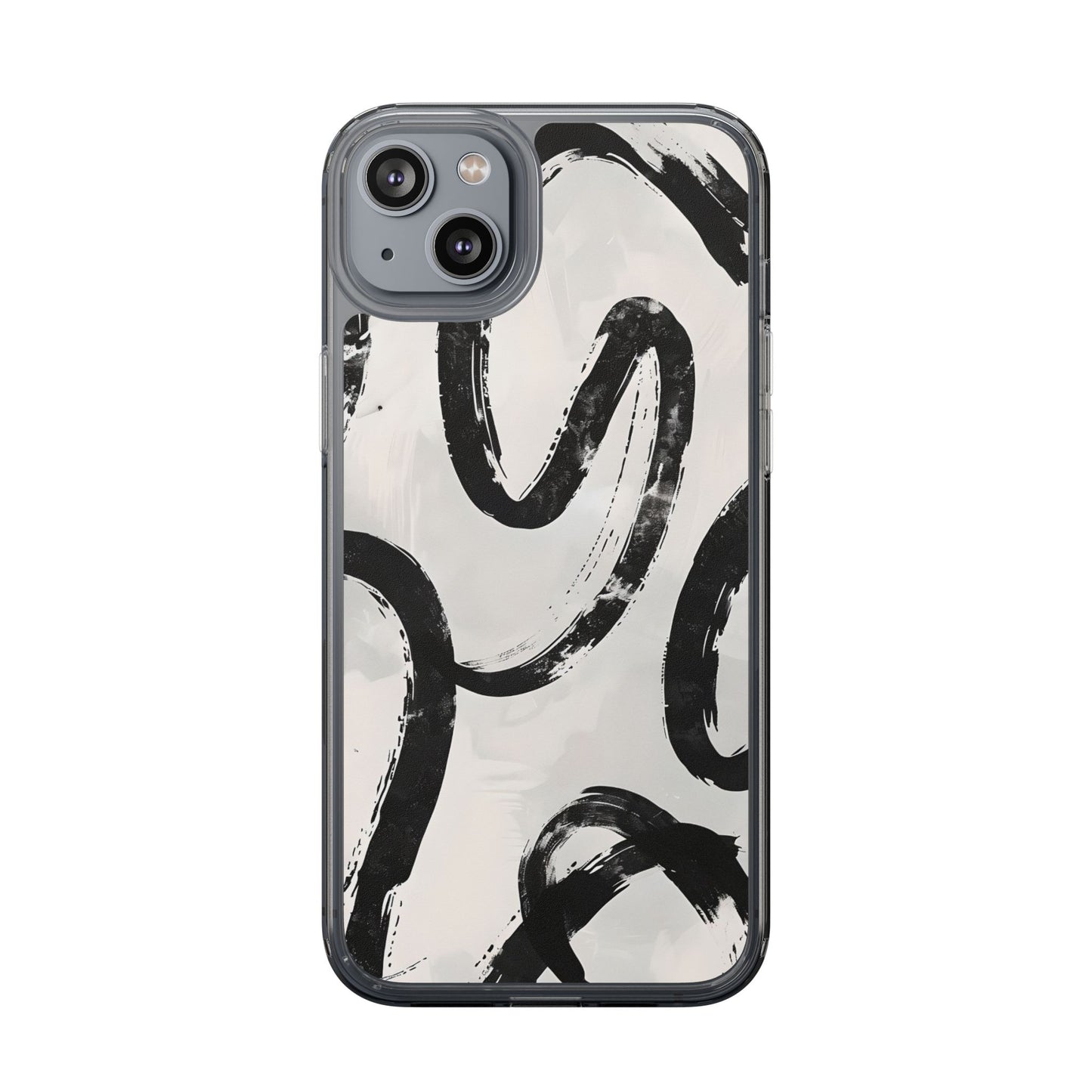 Modern Abstract Clear Phone Case, Trendy Cellphone Protector, Minimalist Style, Gift for Him or Her, Unique Phone Cover