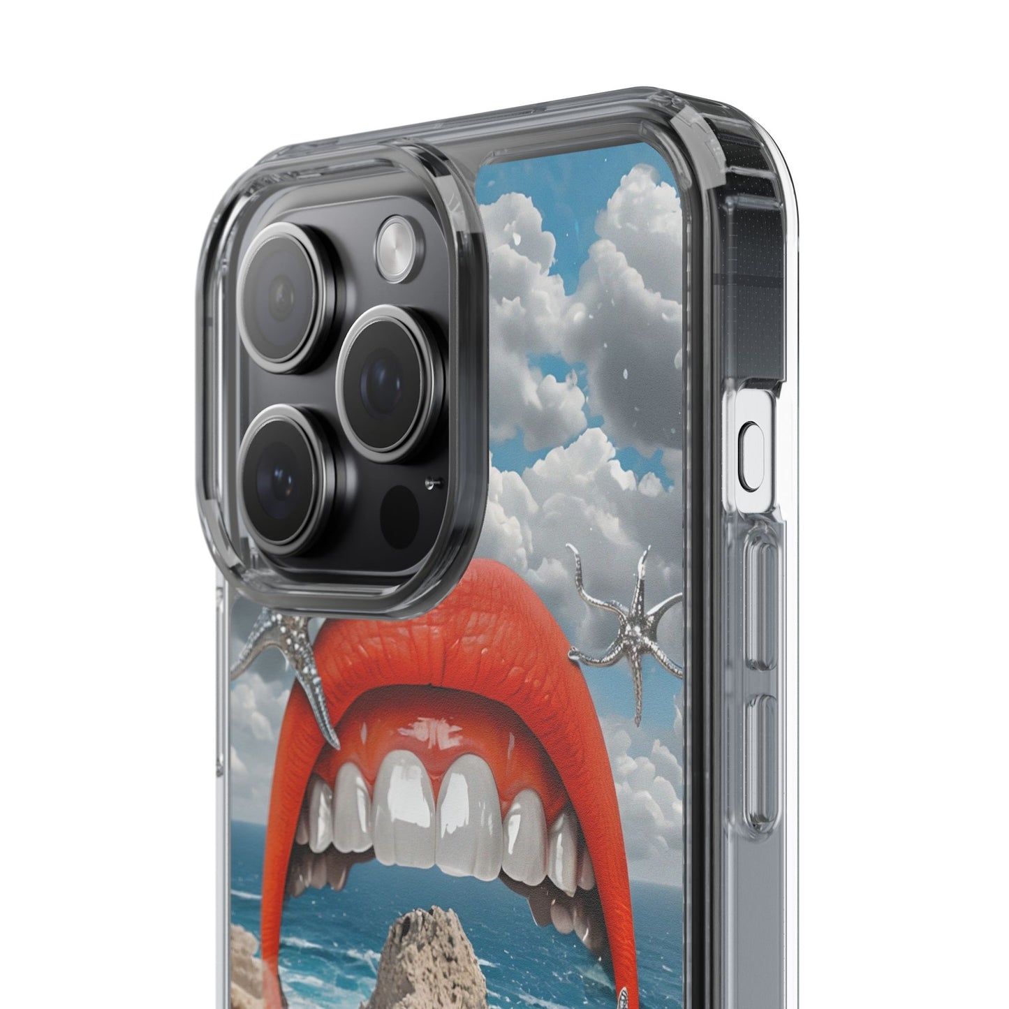 Ocean View Mouth Clear Phone Case - Beachy Vibe Design