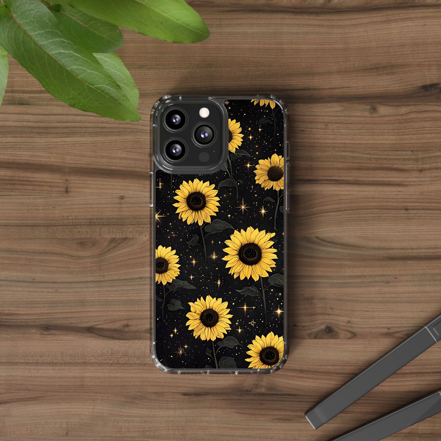 Sunflower Clear Phone Case - Floral Design for Nature Lovers