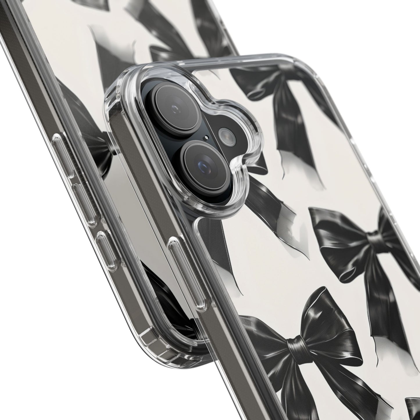 Elegant Bow Clear Phone Case - Stylish & Protective
