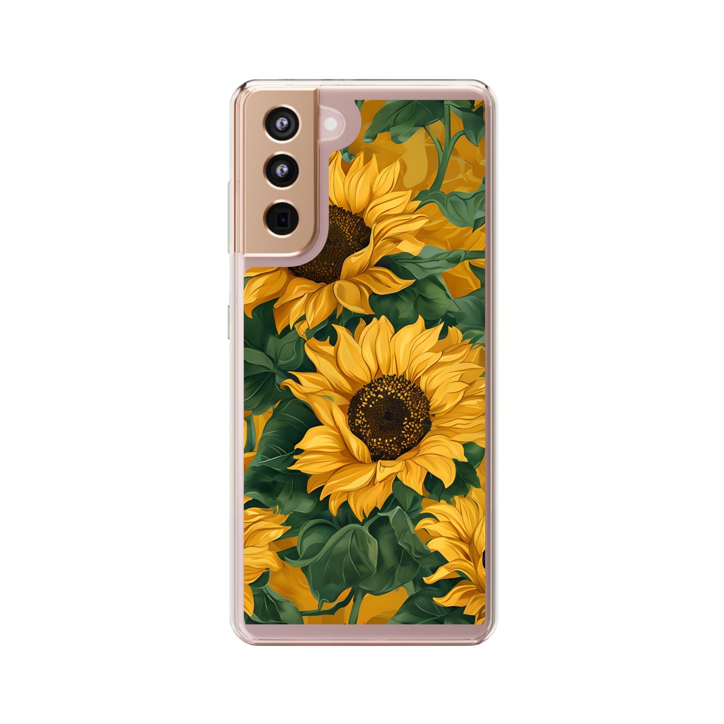 Sunflower Clear Phone Case – Stylish Floral Protective Cover