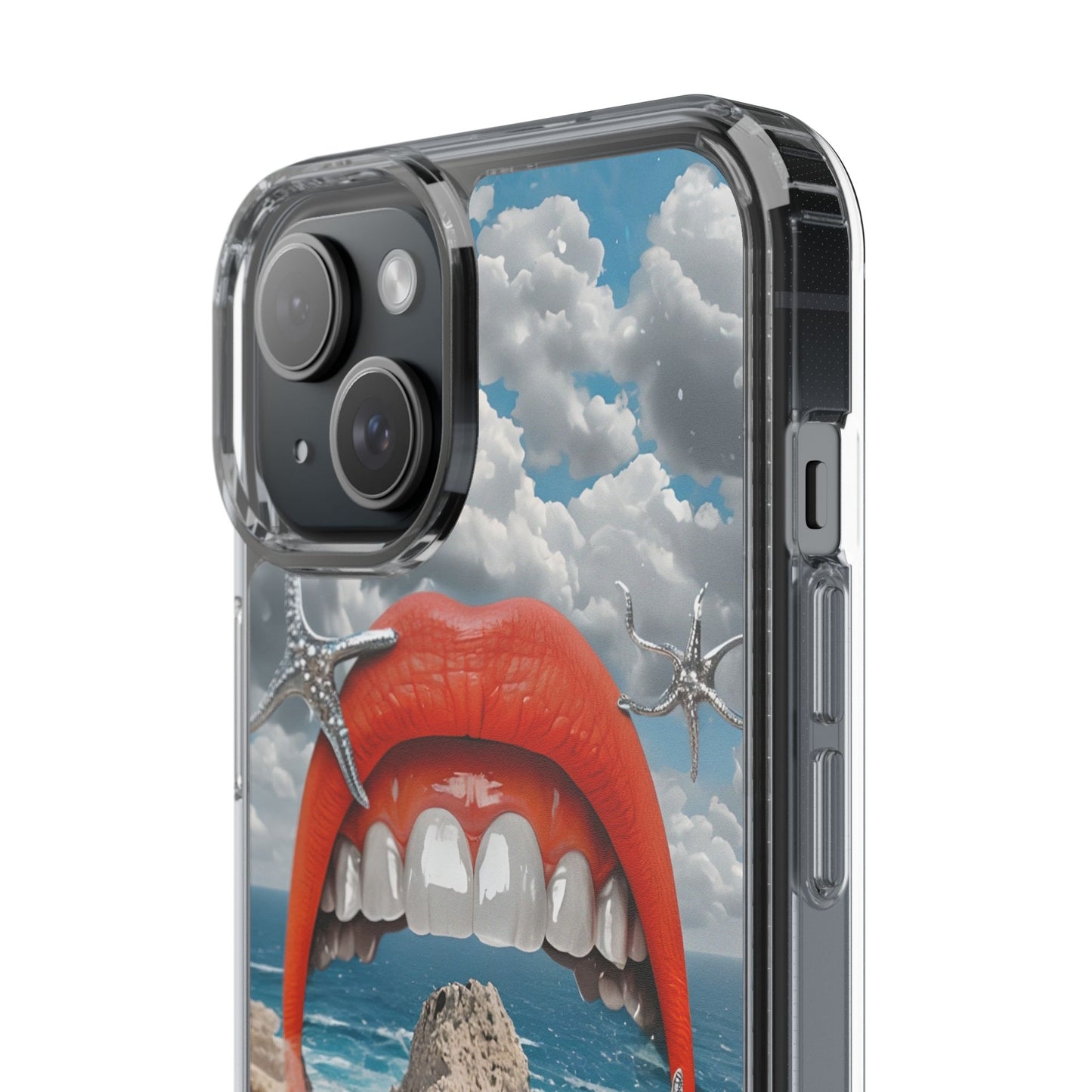Ocean View Mouth Clear Phone Case - Beachy Vibe Design