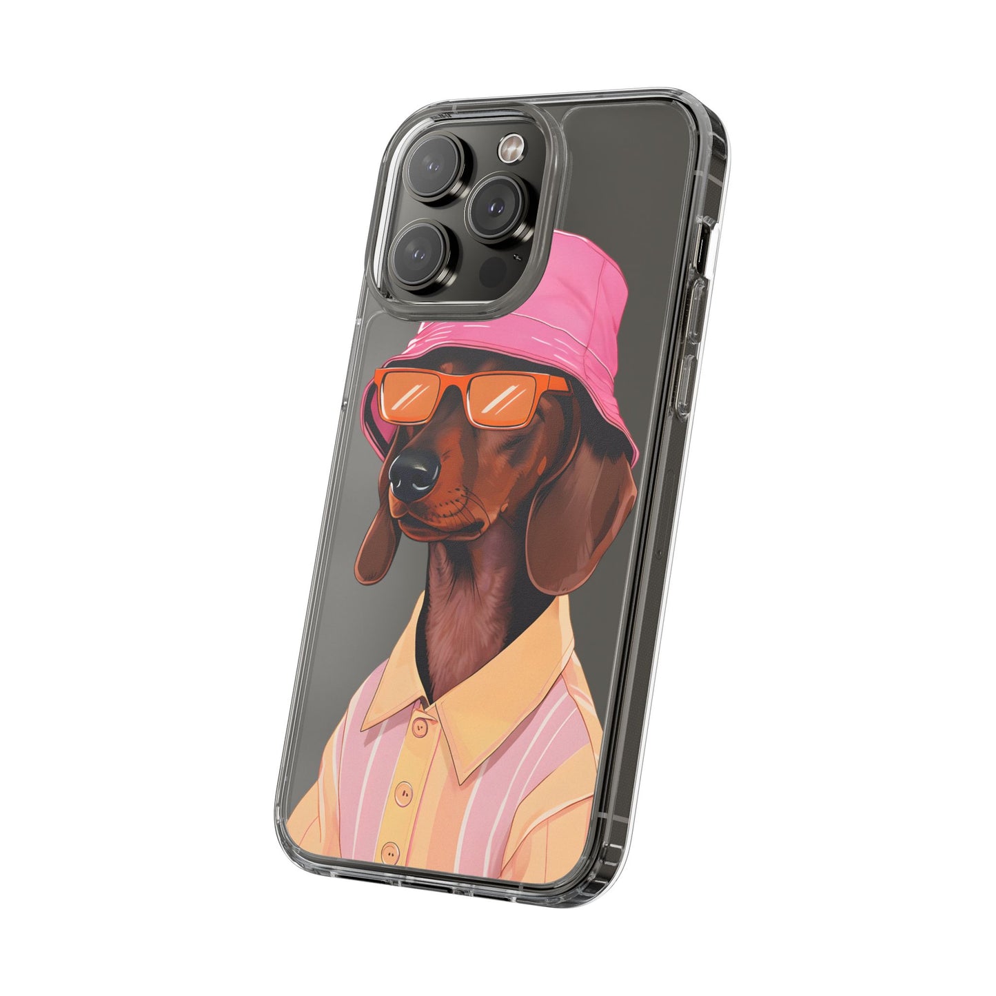 Cool Dachshund Clear Phone Case - Stylish Dog Design for Pet Lovers