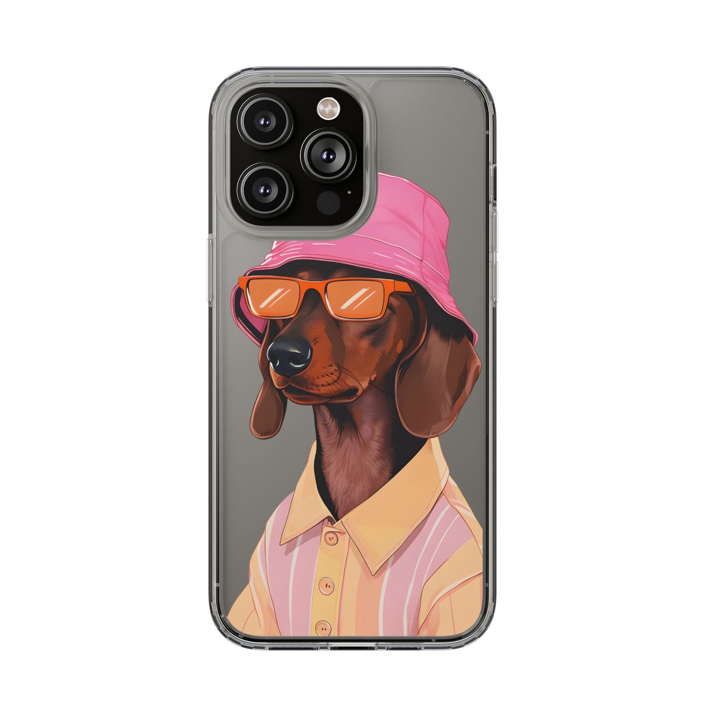 Cool Dachshund Clear Phone Case - Stylish Dog Design for Pet Lovers
