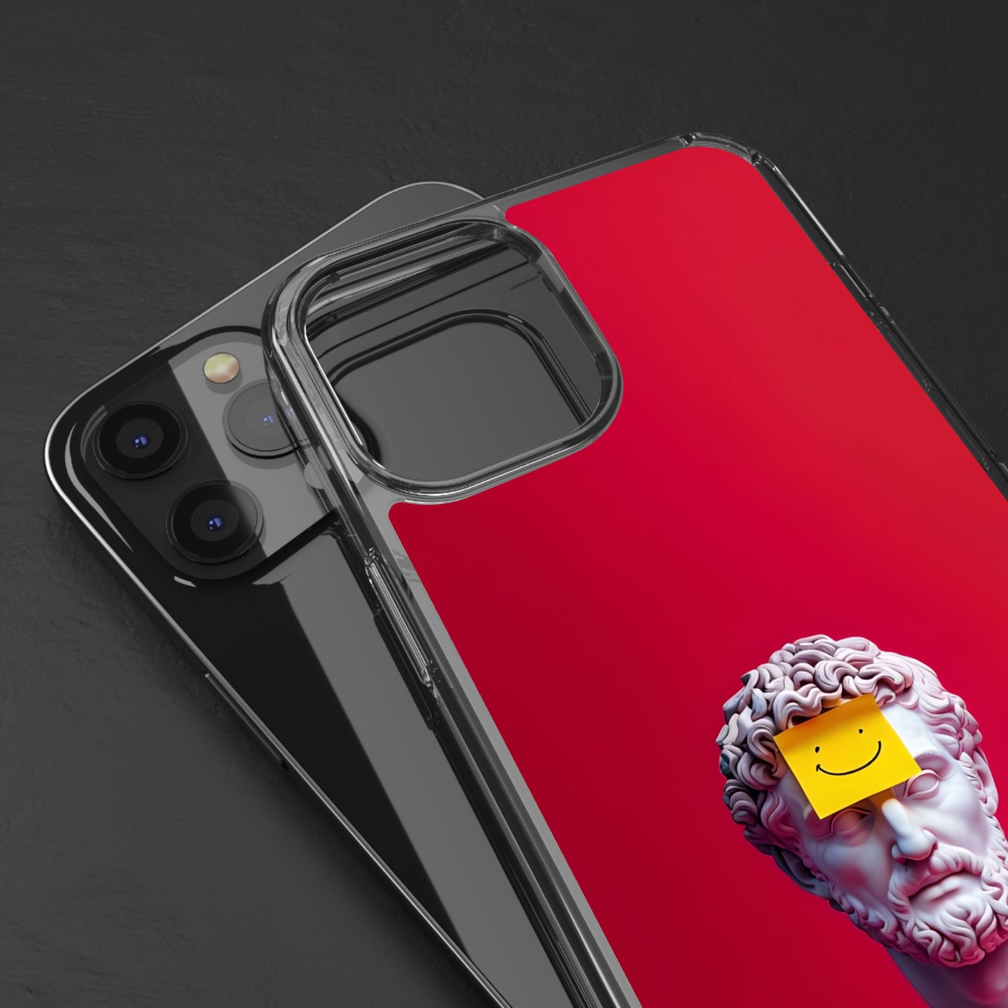 Clear Case with Smiley Face Design