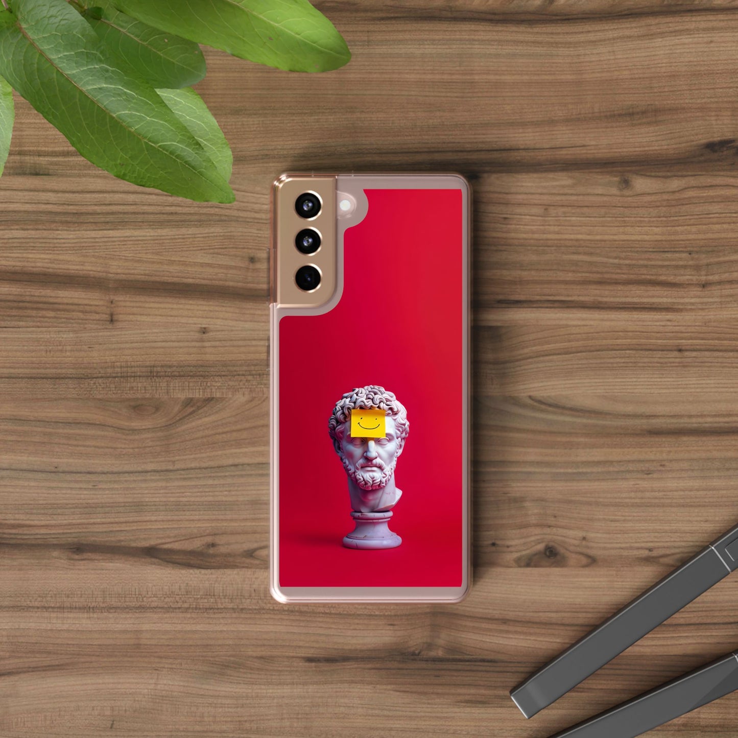 Clear Case with Smiley Face Design