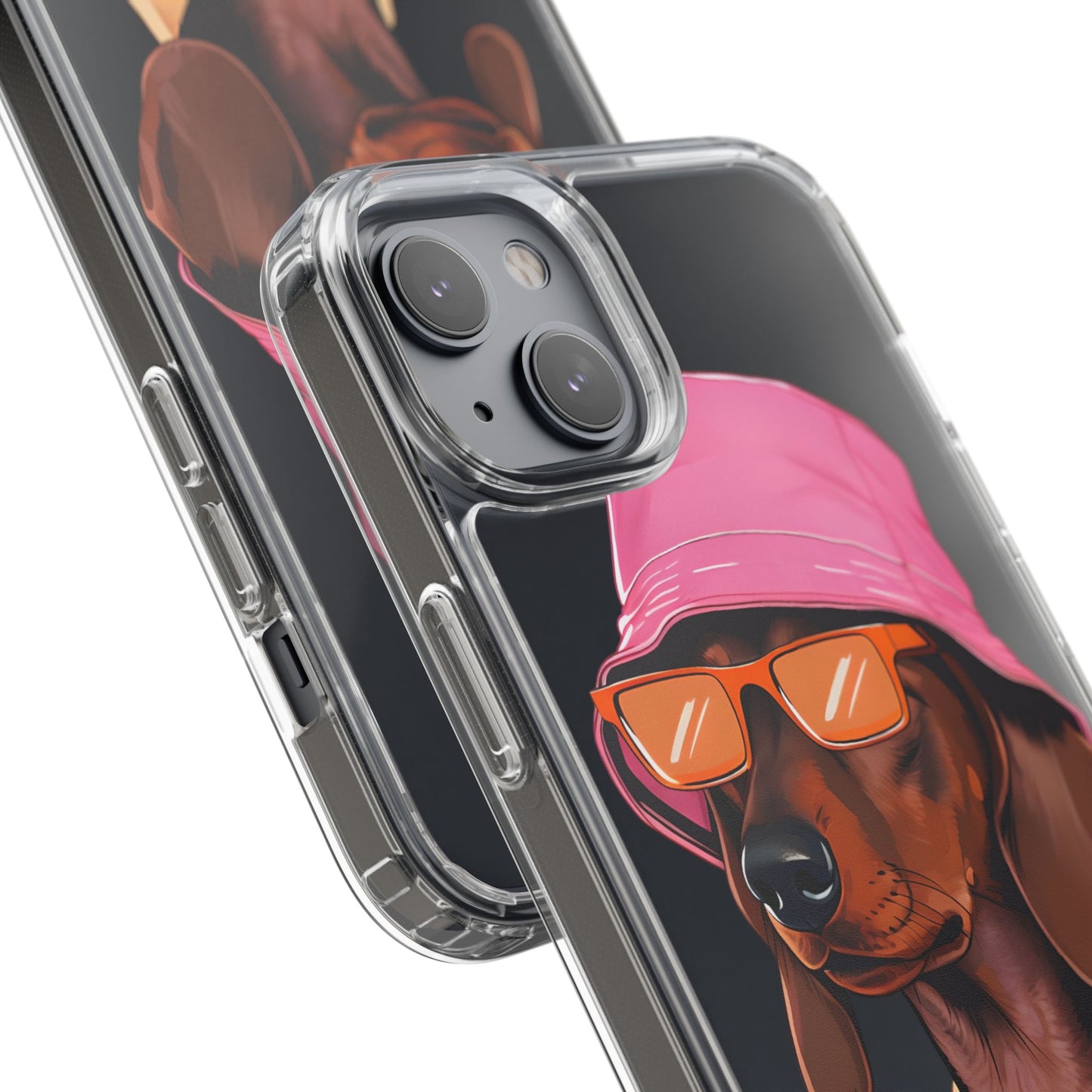 Cool Dachshund Clear Phone Case - Stylish Dog Design for Pet Lovers