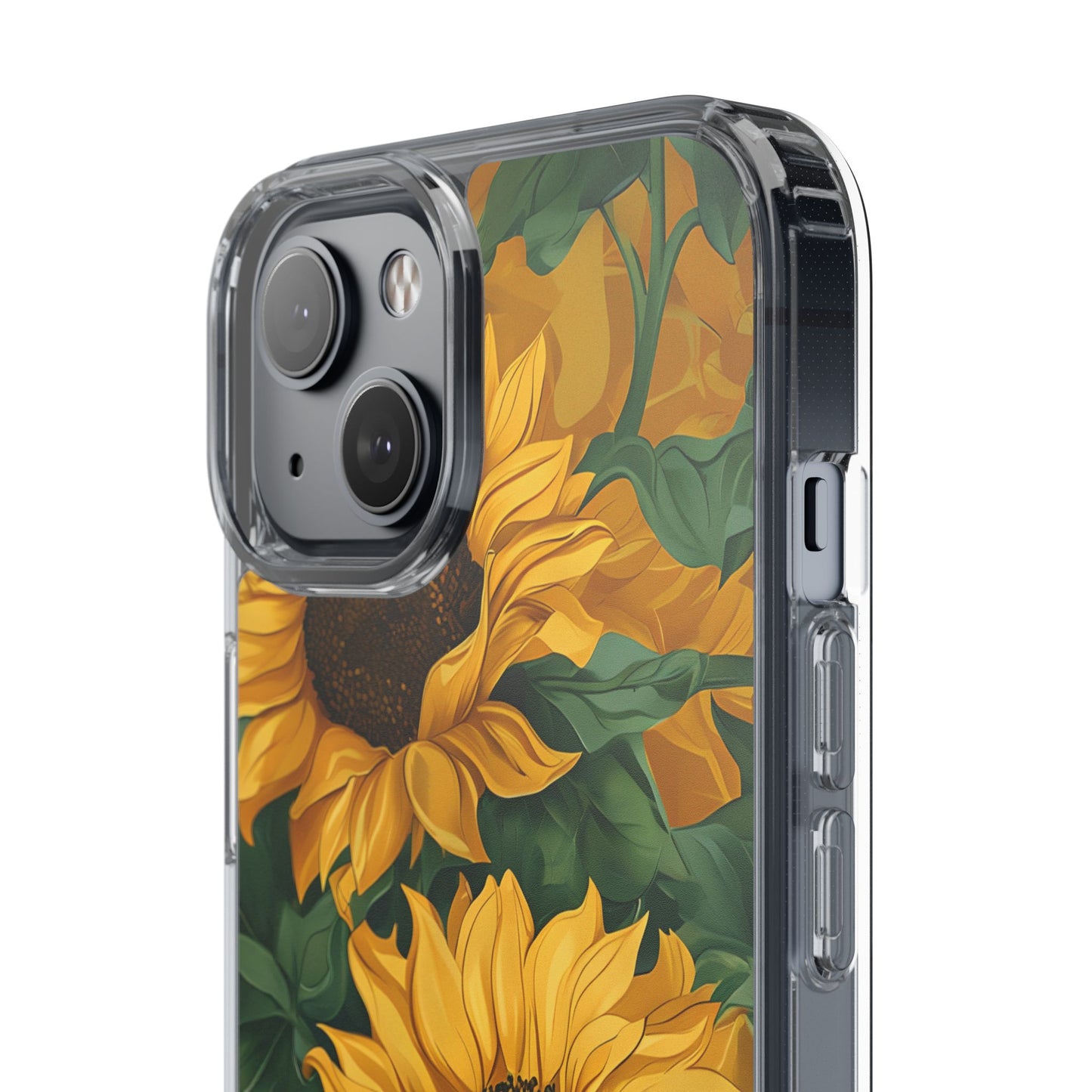 Sunflower Clear Phone Case – Stylish Floral Protective Cover