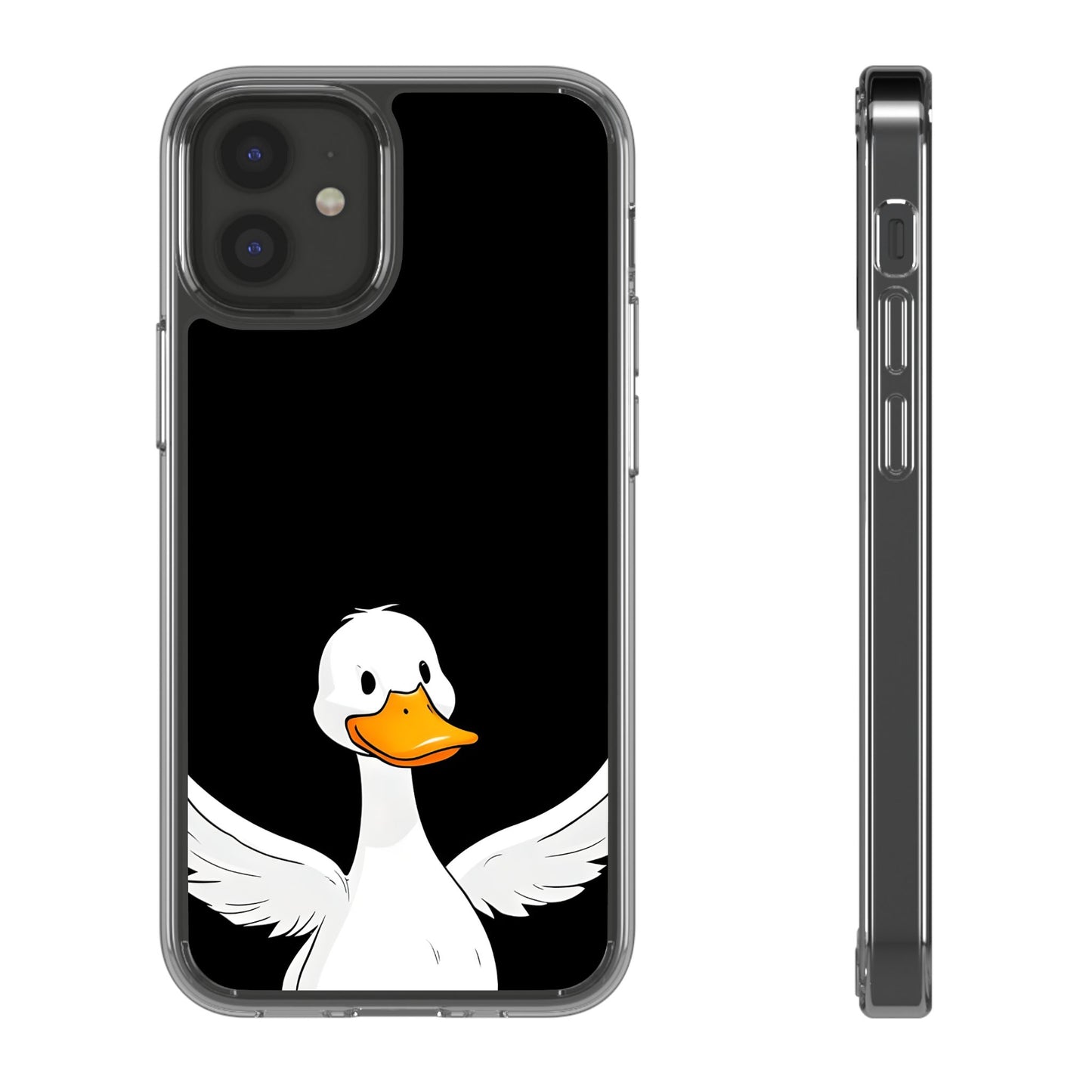 Cute Duck Clear Phone Case - Fun Animal Design for iPhone