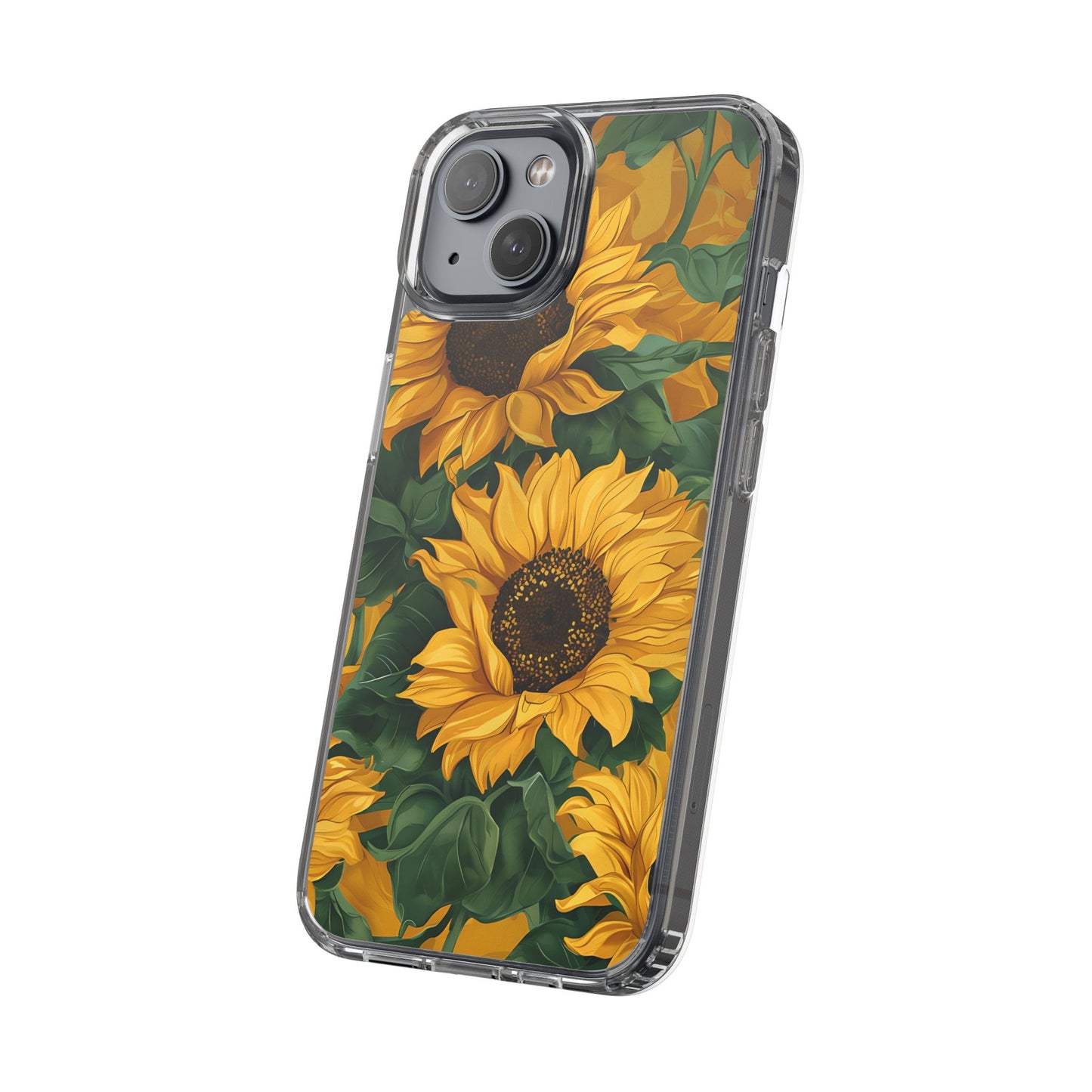 Sunflower Clear Phone Case – Stylish Floral Protective Cover