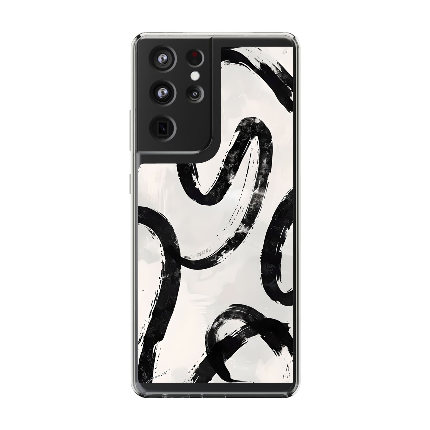 Modern Abstract Clear Phone Case, Trendy Cellphone Protector, Minimalist Style, Gift for Him or Her, Unique Phone Cover