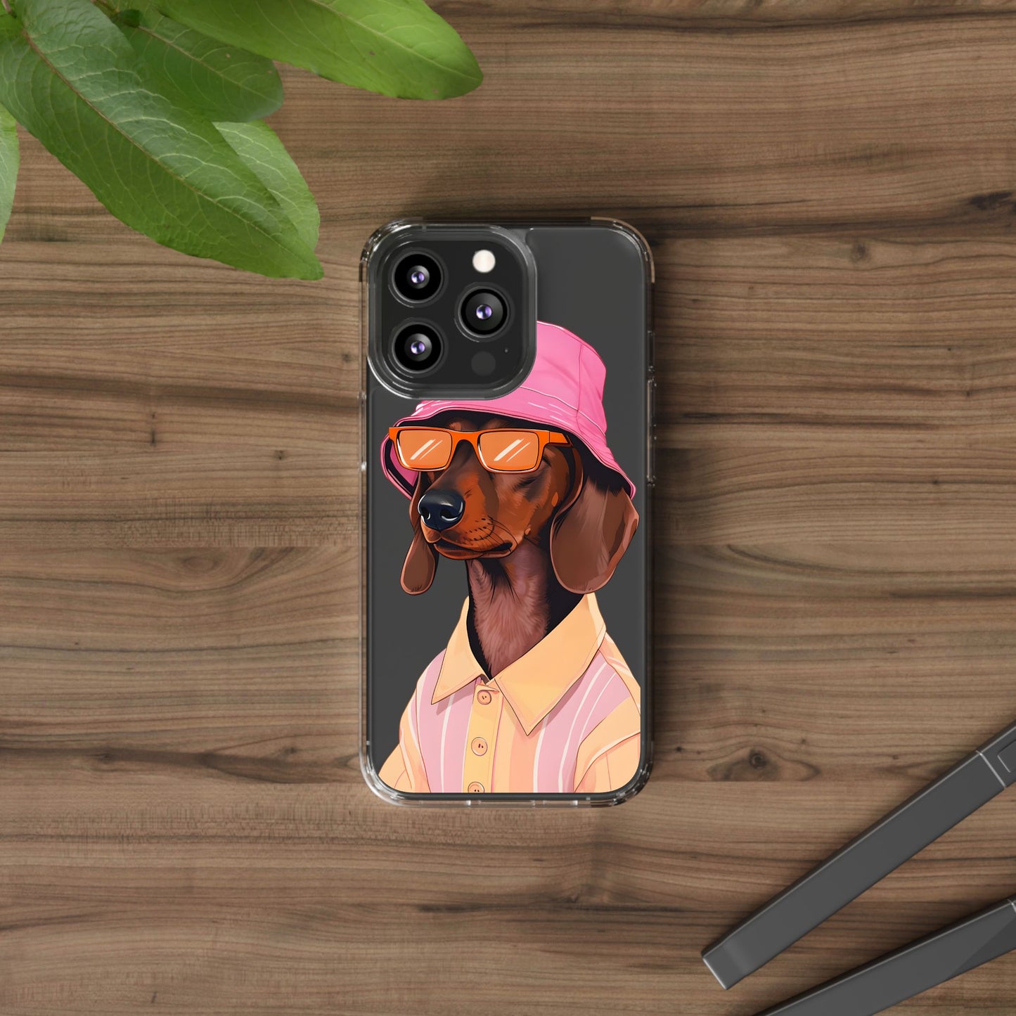 Cool Dachshund Clear Phone Case - Stylish Dog Design for Pet Lovers