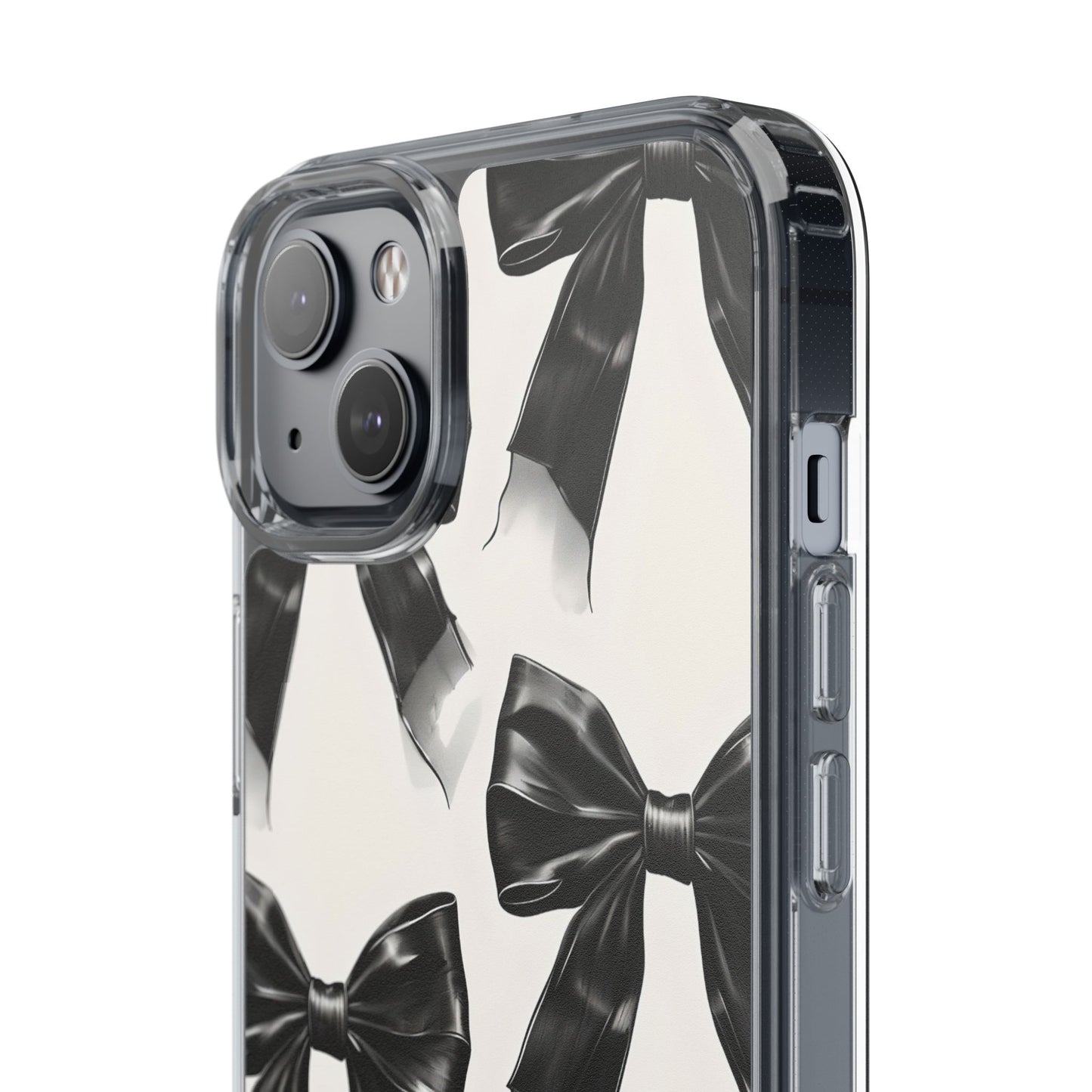 Elegant Bow Clear Phone Case - Stylish & Protective