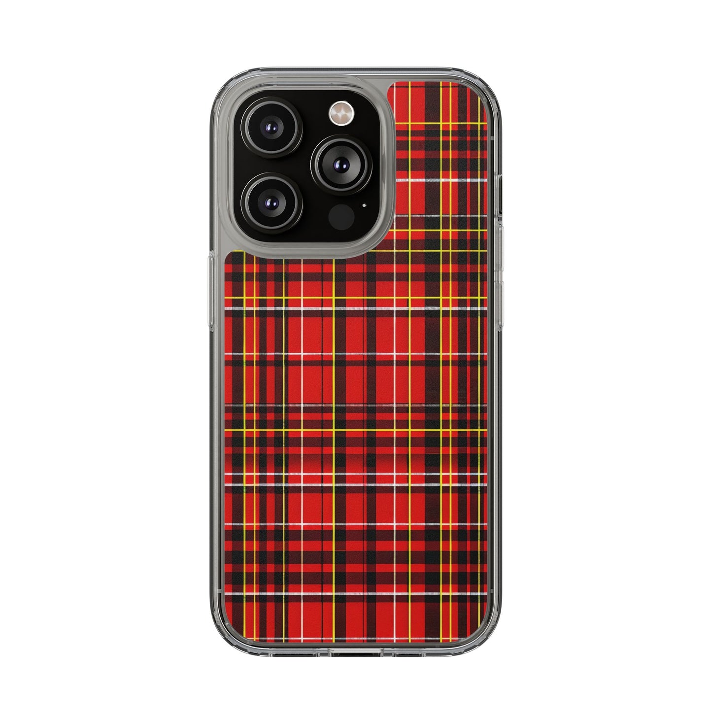 Plaid Clear Phone Case - Stylish and Durable Protective Cover