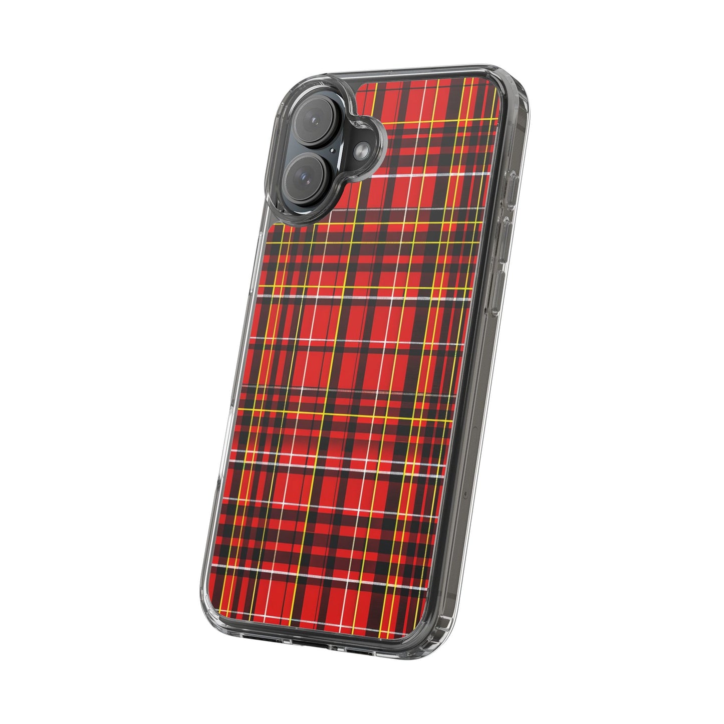 Plaid Clear Phone Case - Stylish and Durable Protective Cover